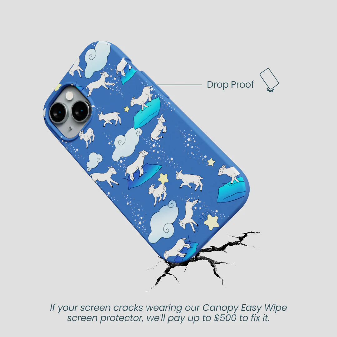 Electric Blue Sheep Dreamers iPhone 14 Case - Image 5