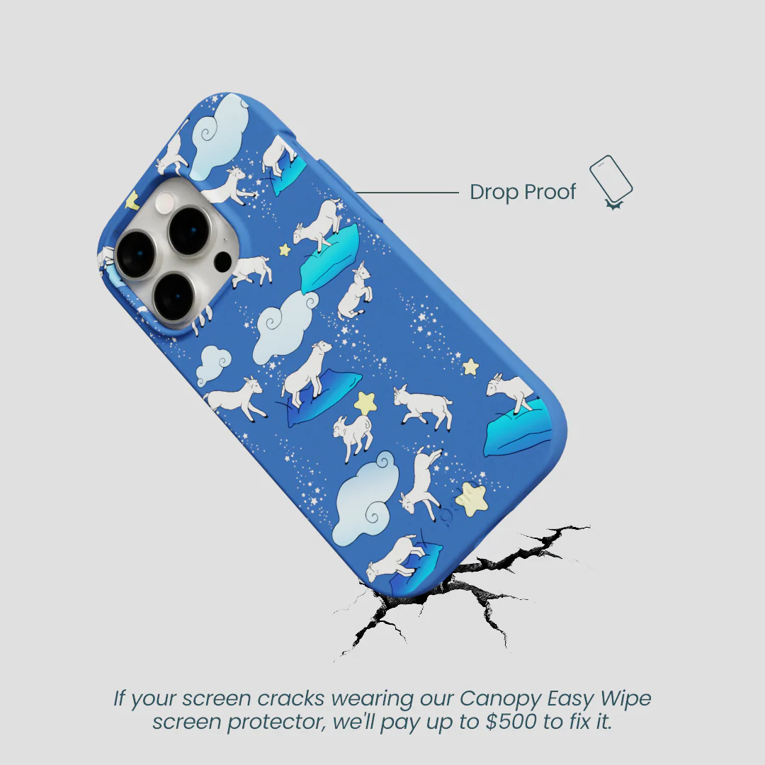 Electric Blue Sheep Dreamers iPhone 14 Pro Case - Image 5