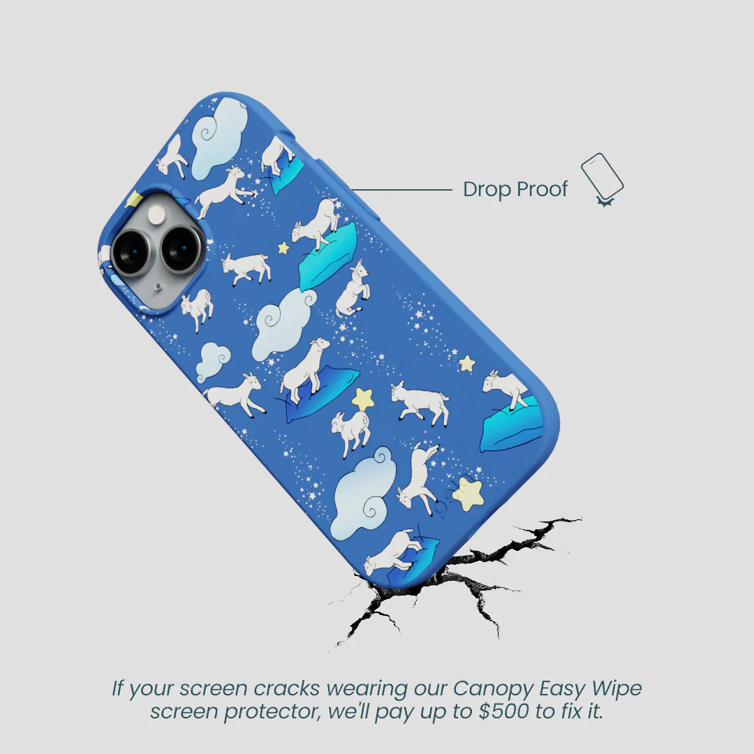Electric Blue Sheep Dreamers iPhone 15 Case - Image 5