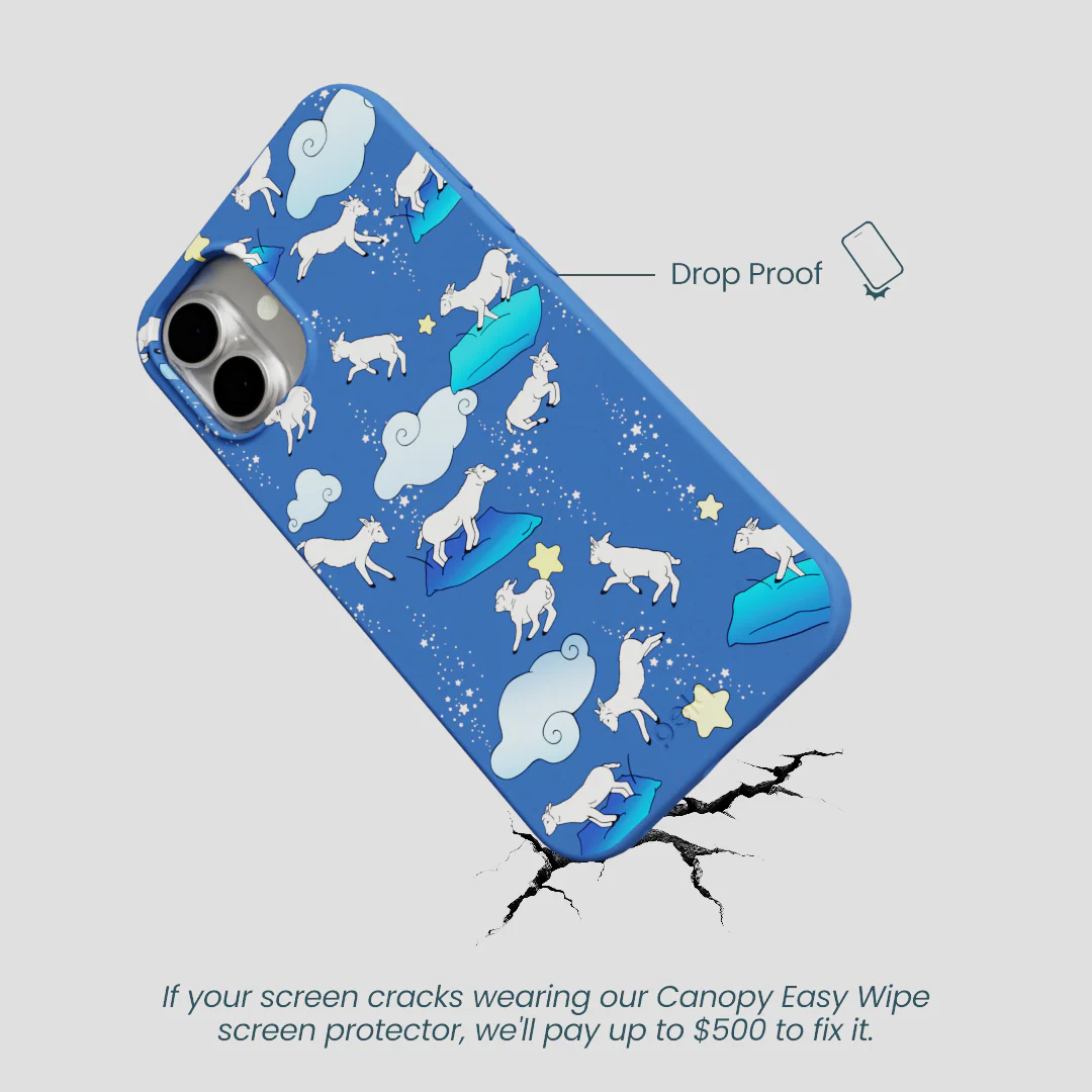 Electric Blue Sheep Dreamers iPhone 16 Plus Case - Image 5