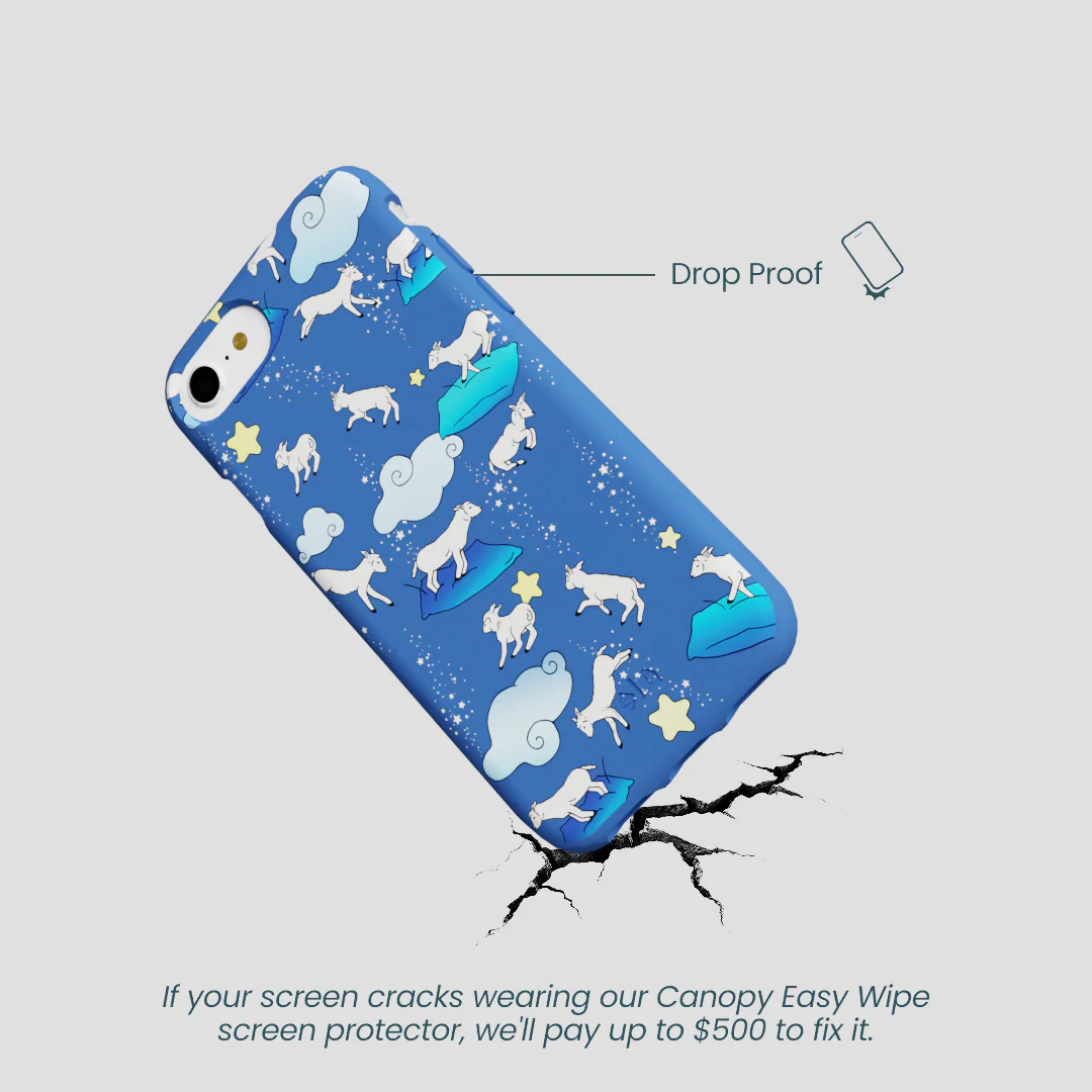 Electric Blue Sheep Dreamers iPhone 6/6s/7/8/SE Case - Image 5
