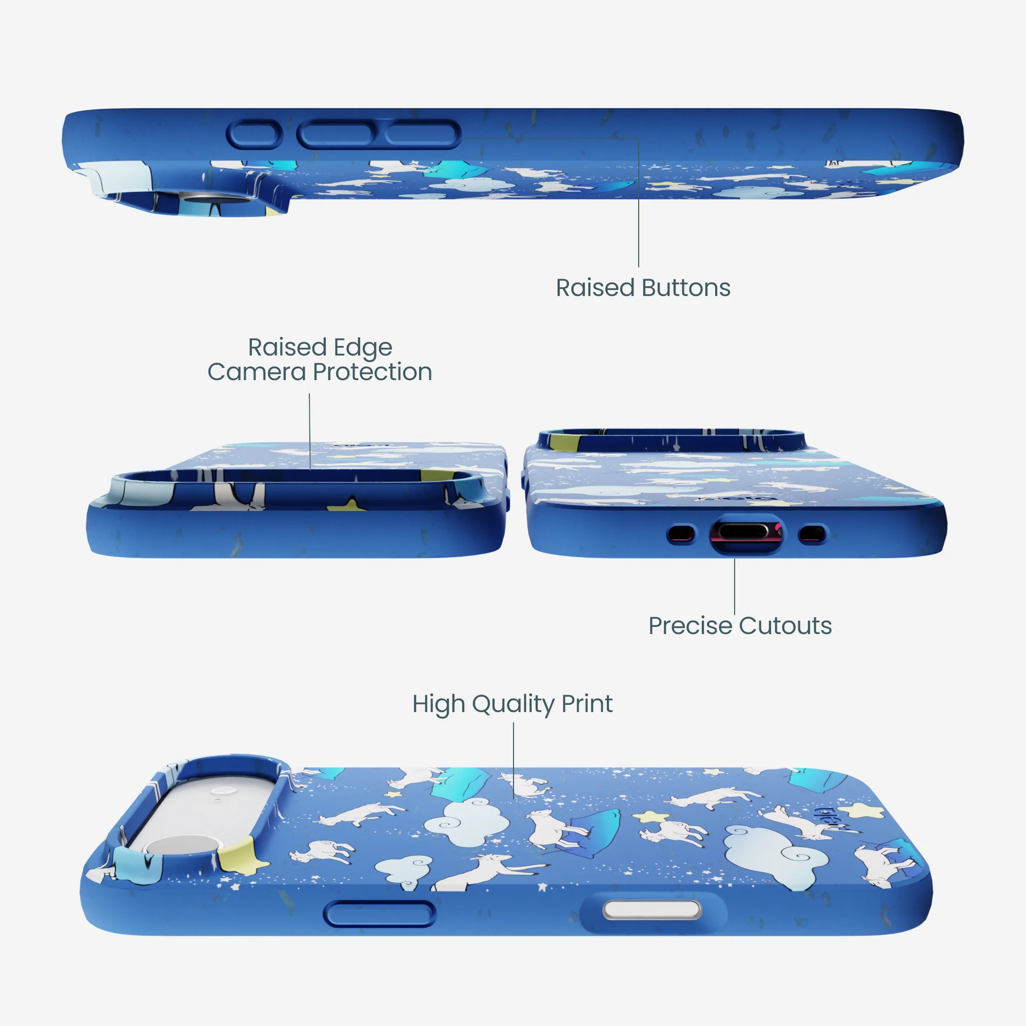 Electric Blue Sheep Dreamers iPhone Air Case - Image 3