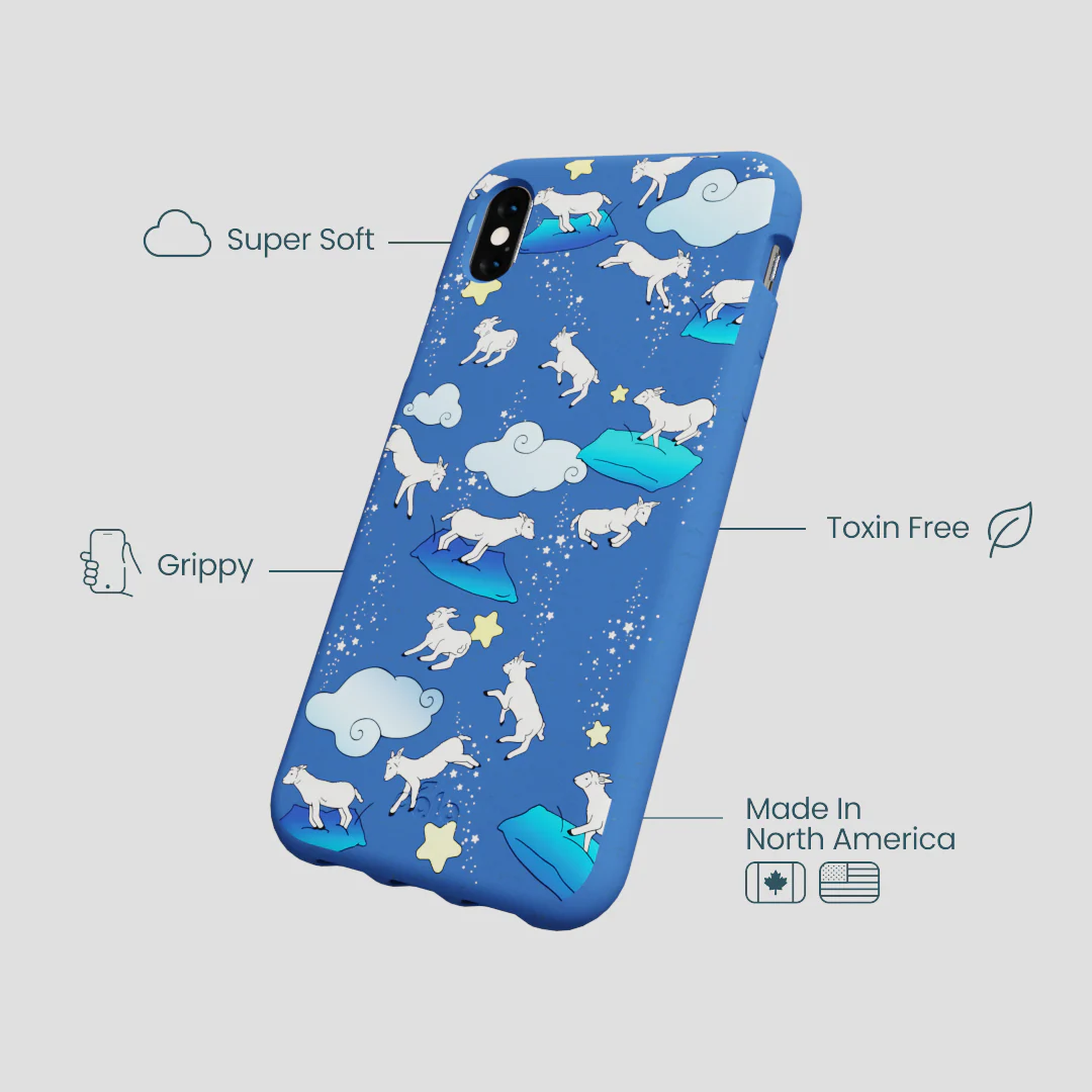 Electric Blue Sheep Dreamers iPhone XR Case - Image 4