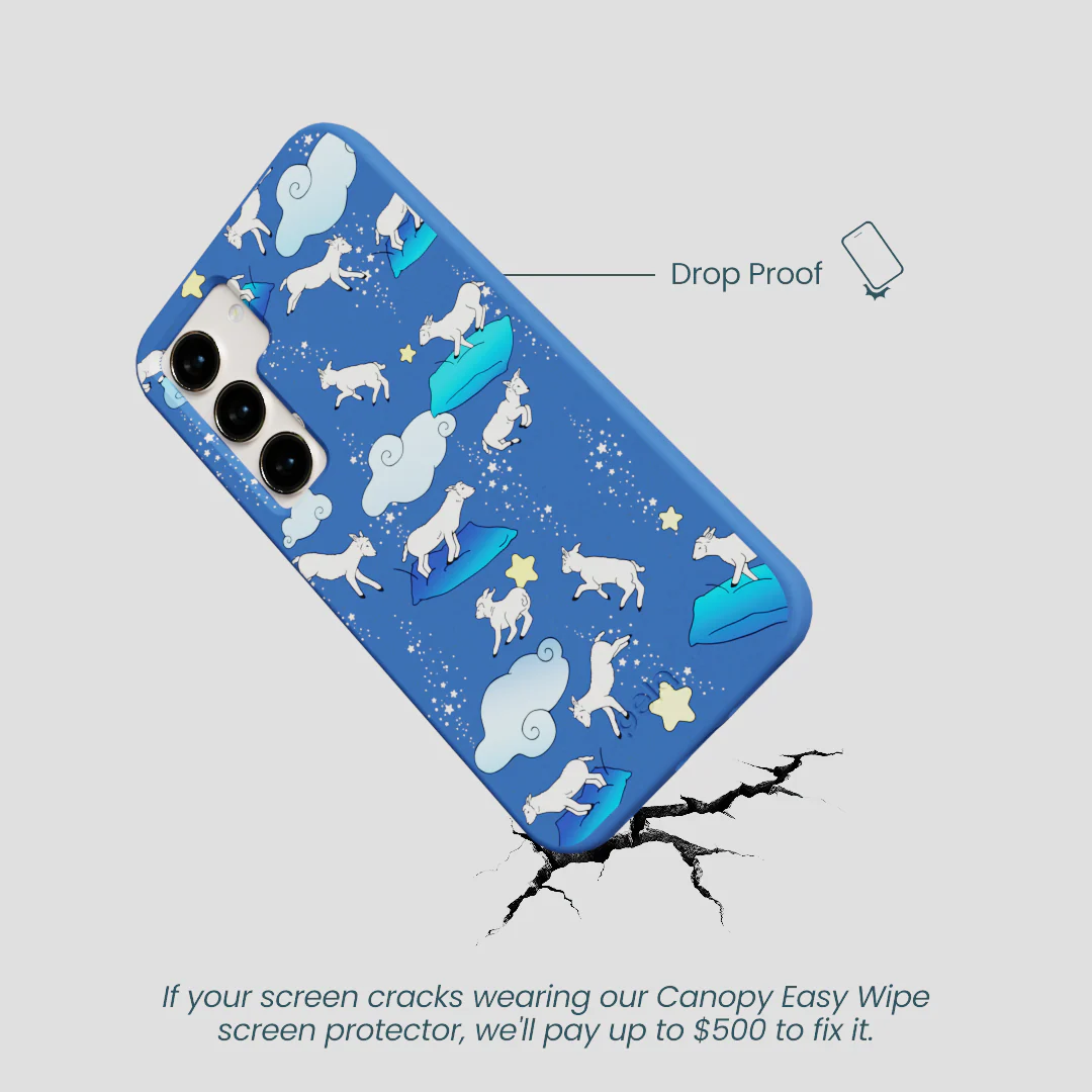 Electric Blue Sheep Dreamers Samsung Galaxy S23 Case - Image 5
