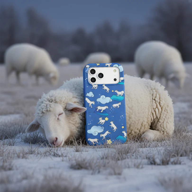 Electric Blue Sheep Dreamers Samsung Galaxy S23+(Plus) Case - Image 2