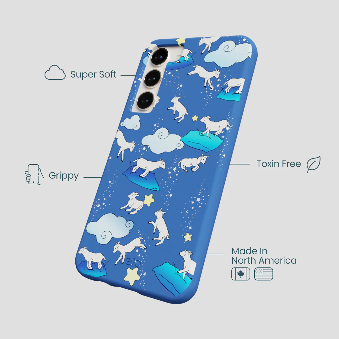 Electric Blue Sheep Dreamers Samsung Galaxy S23+(Plus) Case - Image 4