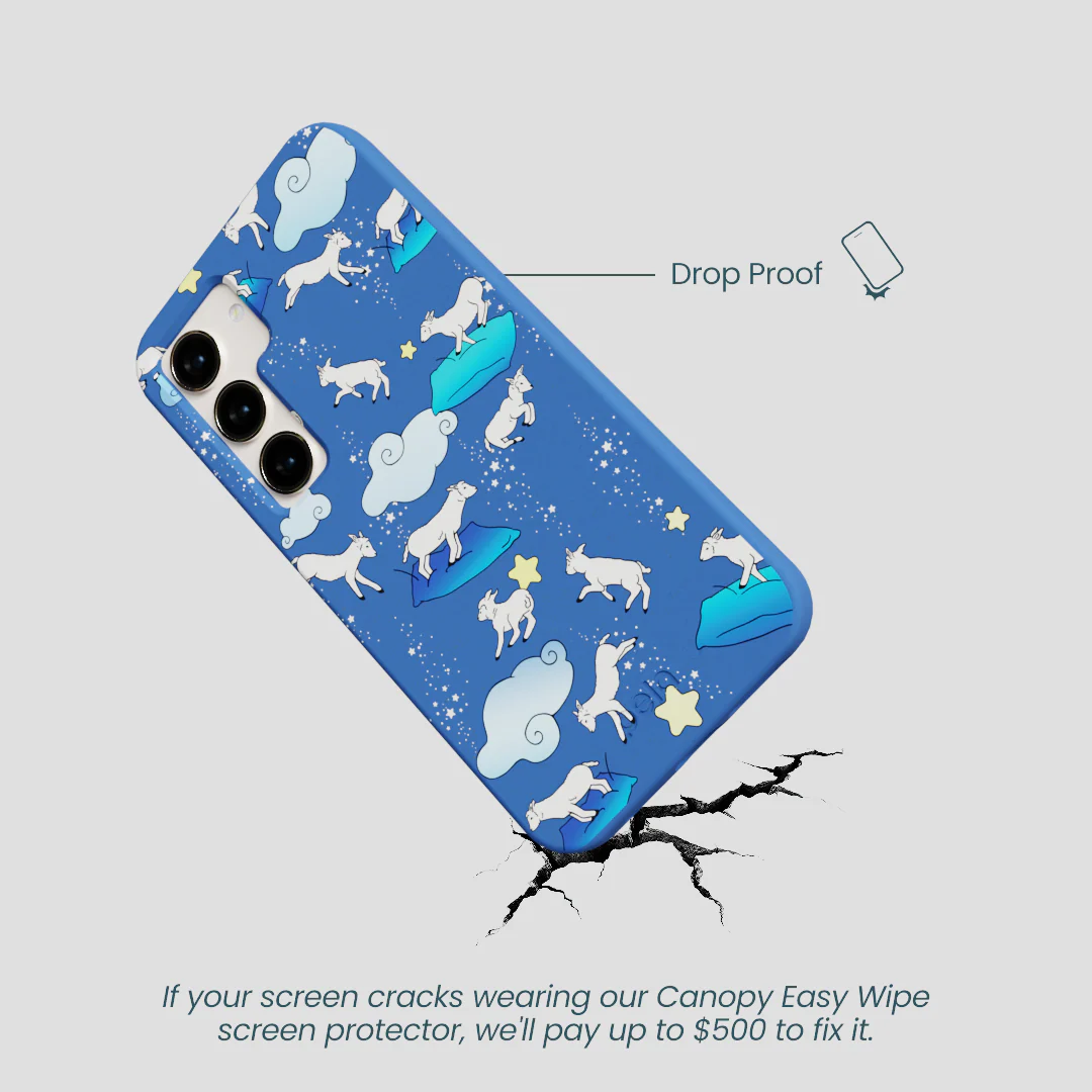 Electric Blue Sheep Dreamers Samsung Galaxy S24 Case - Image 5