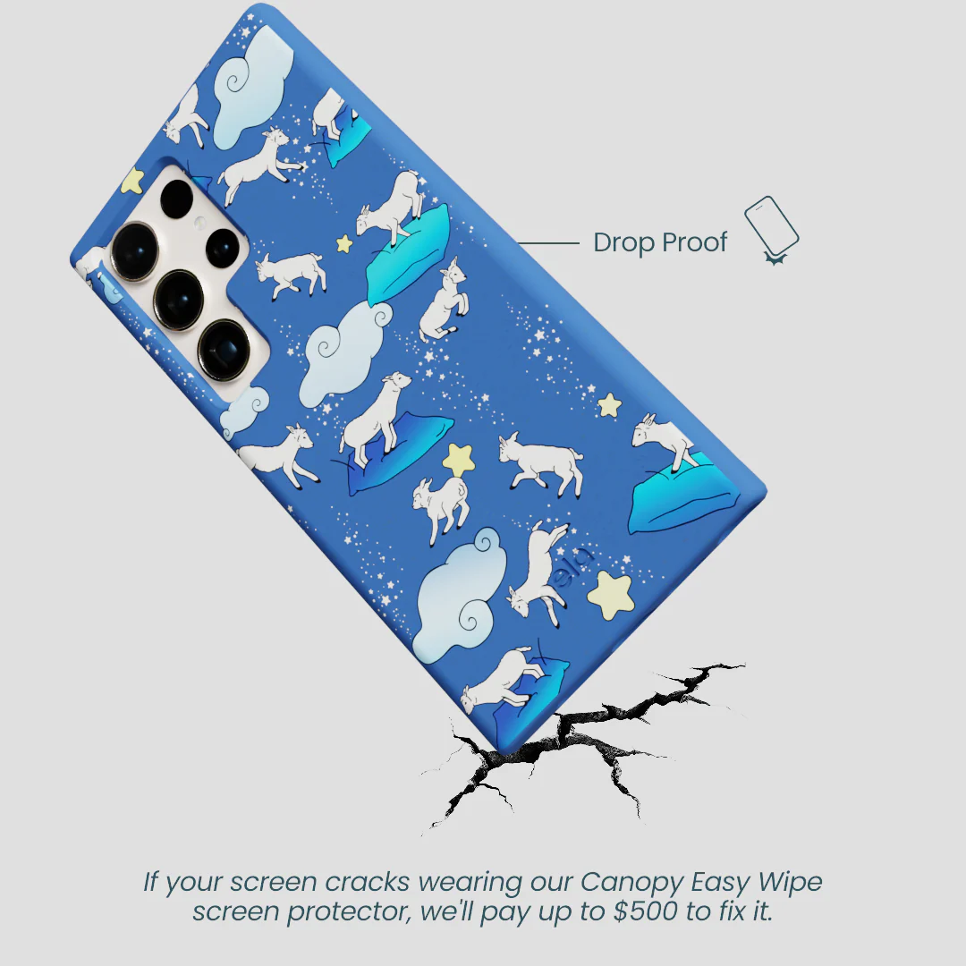 Electric Blue Sheep Dreamers Samsung Galaxy S24 Ultra Case - Image 5