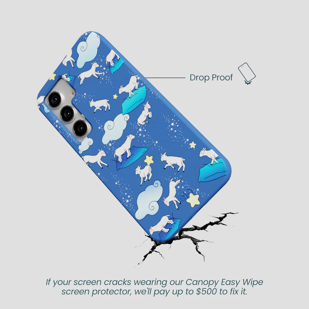 Electric Blue Sheep Dreamers Samsung Galaxy S25 Case - Image 5
