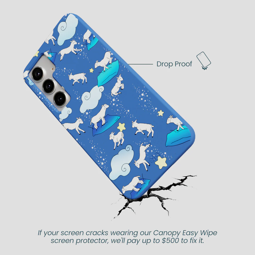 Electric Blue Sheep Dreamers Samsung Galaxy S25+(Plus) Case - Image 5
