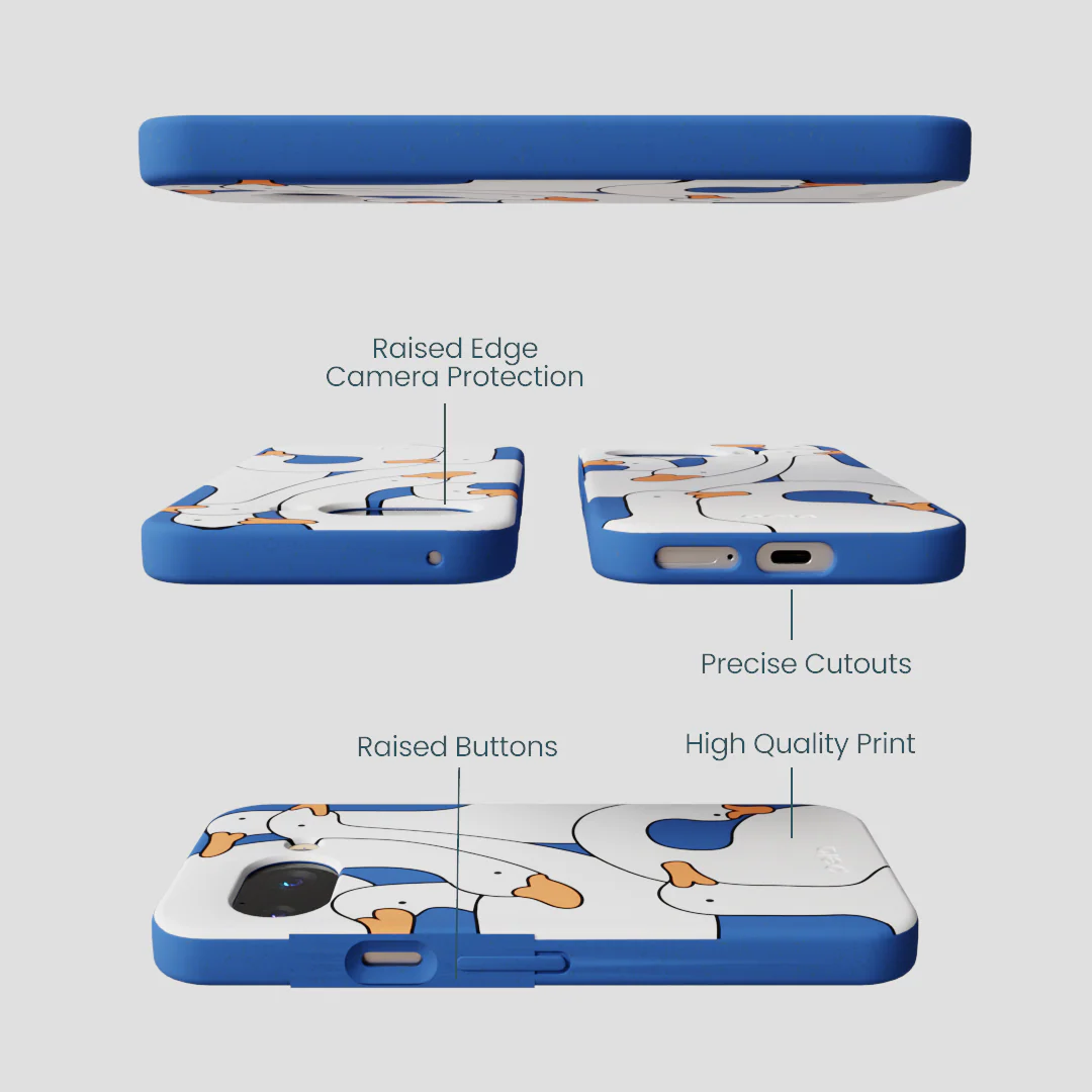 Electric Blue Silly Goose Google Pixel 9a Case - Image 2
