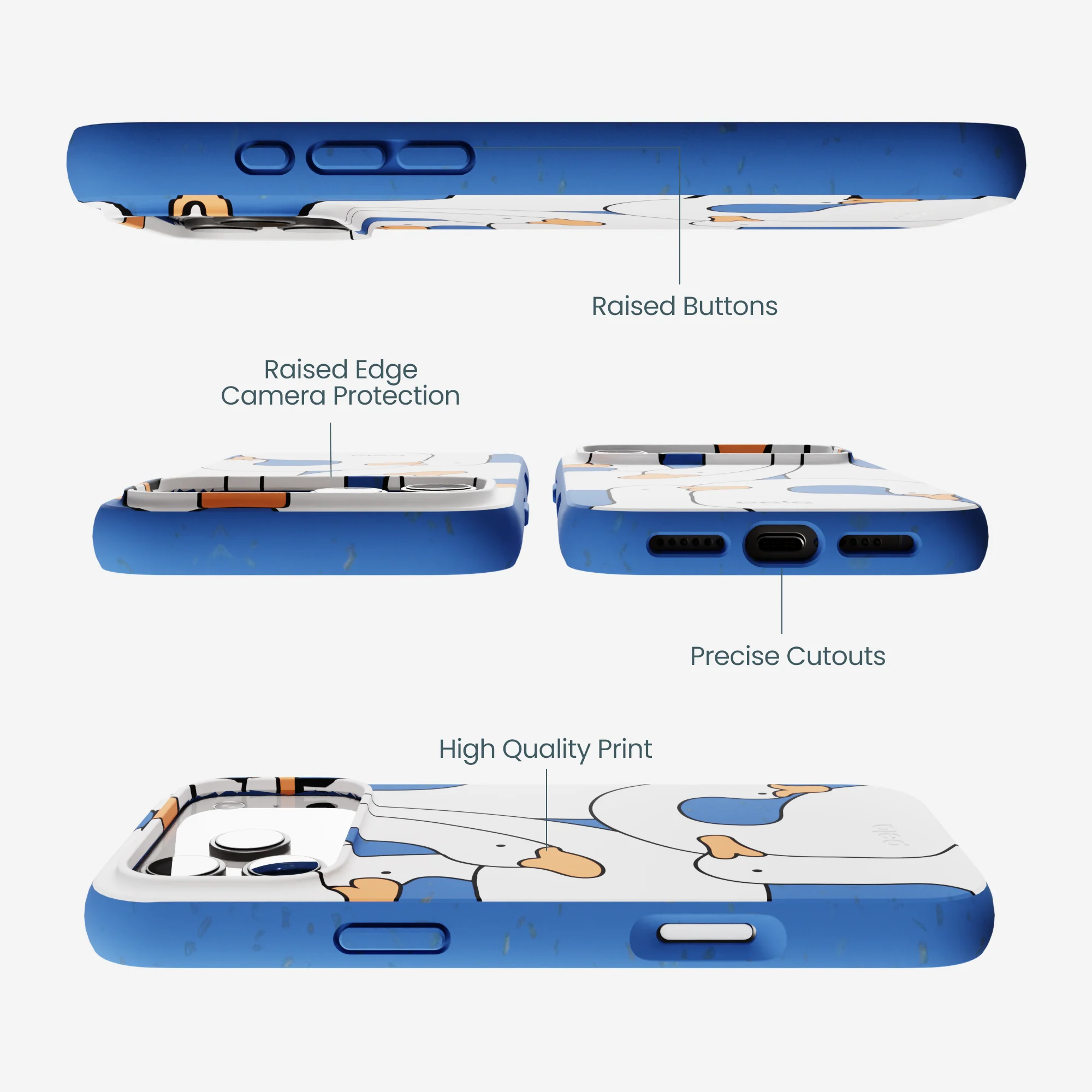 Electric Blue Silly Goose iPhone 17 Pro Max Case - Image 3