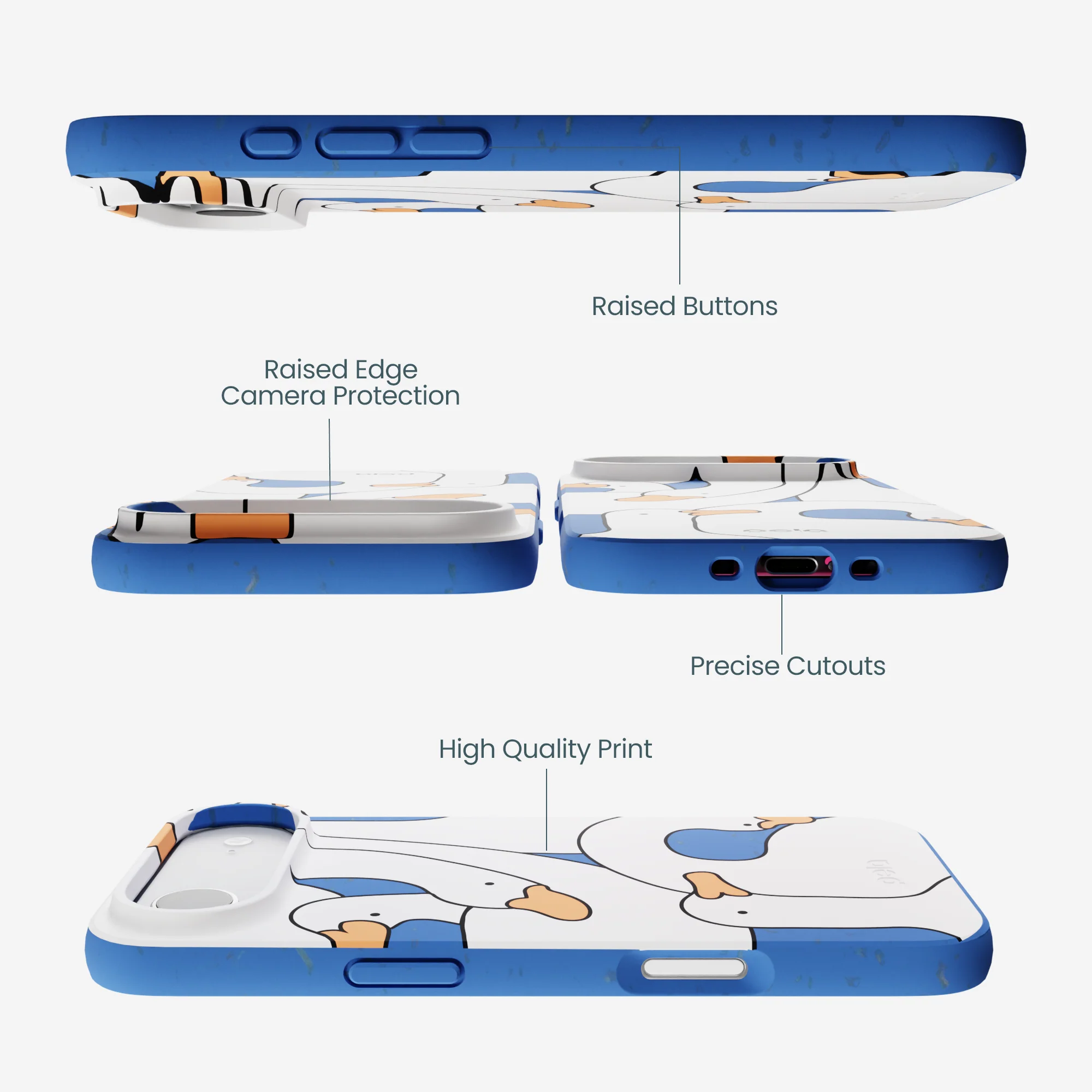 Electric Blue Silly Goose iPhone Air Case - Image 3