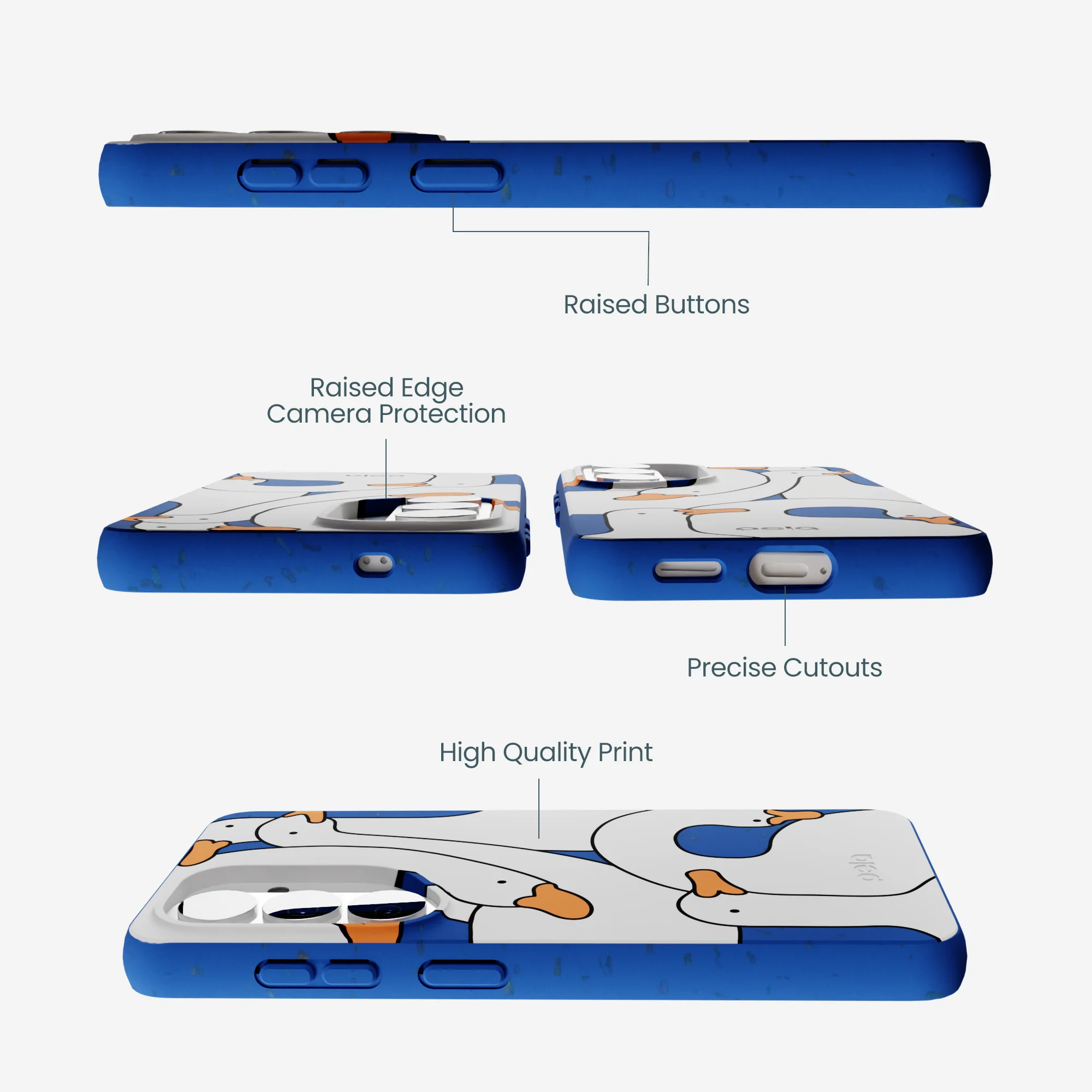 Electric Blue Silly Goose Samsung Galaxy S26 Case - Image 2