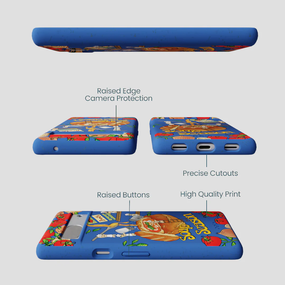 Electric Blue Soup Season Google Pixel 7 Case - Image 3