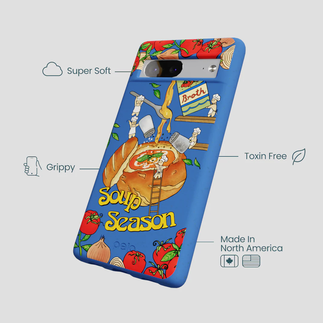 Electric Blue Soup Season Google Pixel 7 Case - Image 4