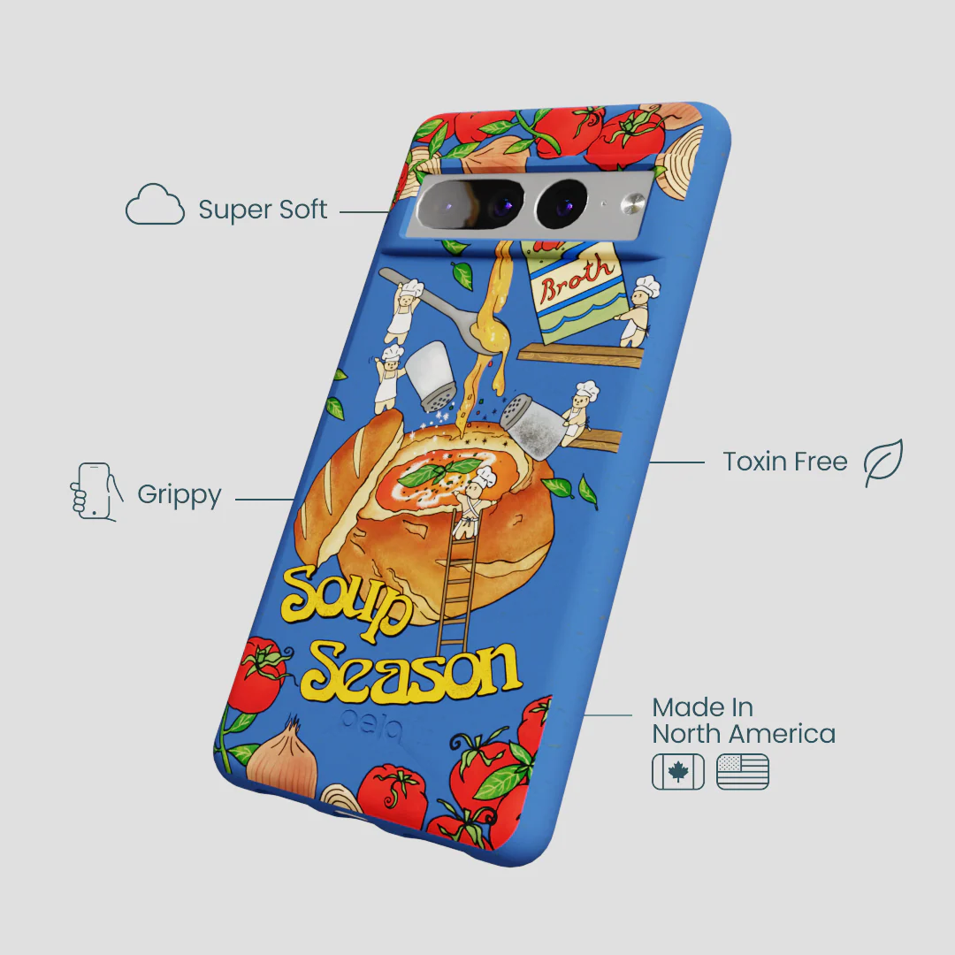 Electric Blue Soup Season Google Pixel 7 Pro Case - Image 4