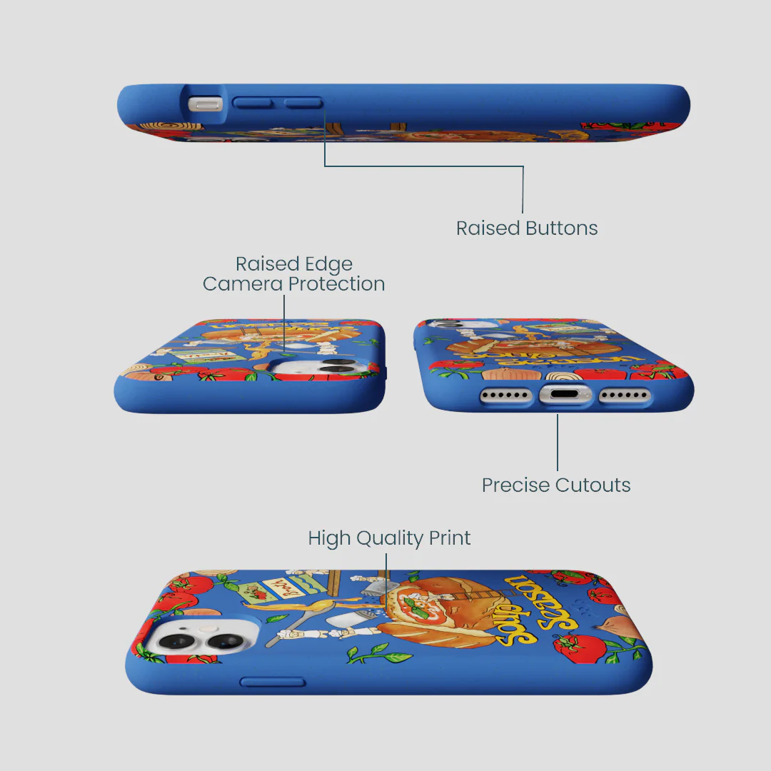 Electric Blue Soup Season iPhone 11 Case - Image 3