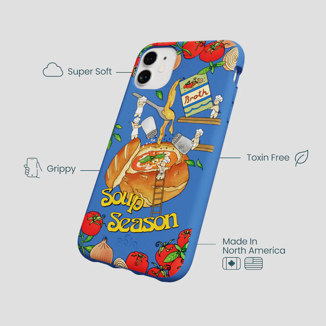 Electric Blue Soup Season iPhone 11 Case - Image 4