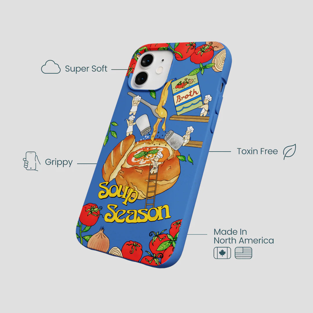 Electric Blue Soup Season iPhone 12/ iPhone 12 Pro Case - Image 4