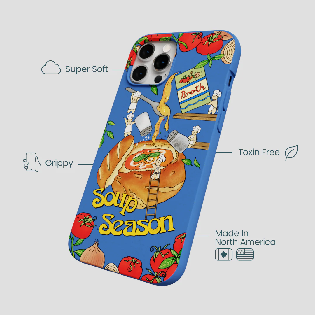 Electric Blue Soup Season iPhone 12 Pro Max Case - Image 4