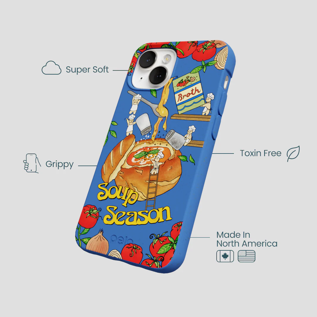 Electric Blue Soup Season iPhone 13 Case - Image 4