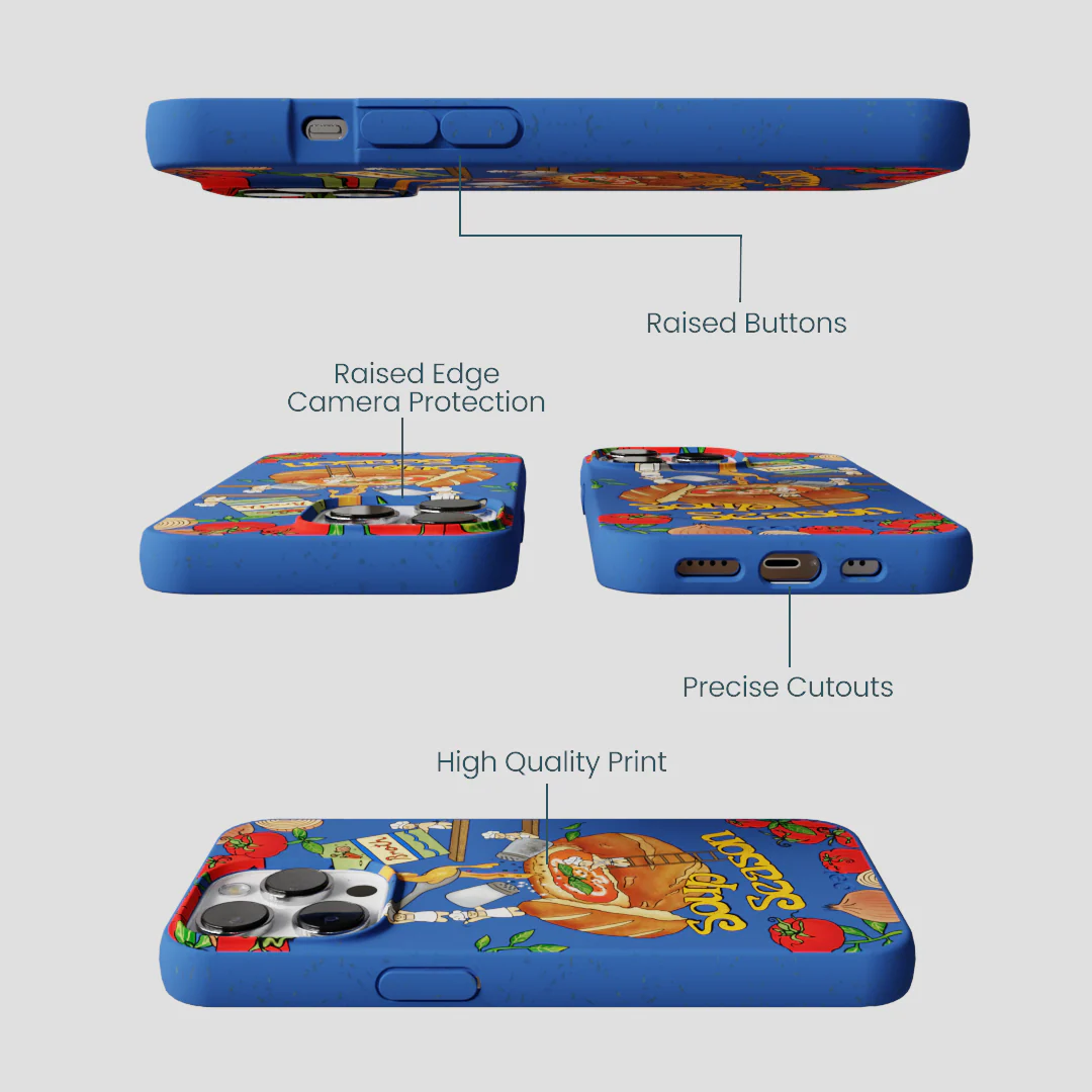 Electric Blue Soup Season iPhone 13 Pro Case - Image 3