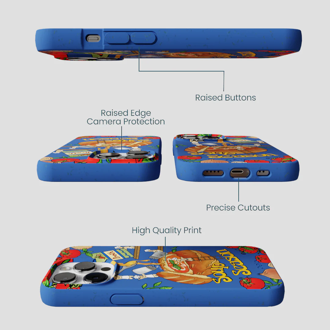 Electric Blue Soup Season iPhone 13 Pro Max Case - Image 3