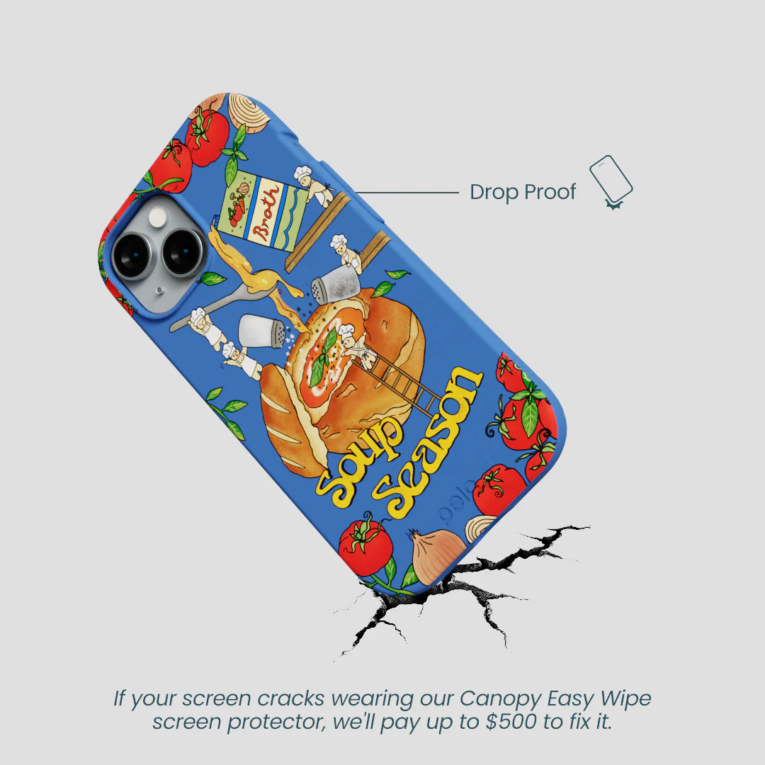 Electric Blue Soup Season iPhone 14 Case - Image 5
