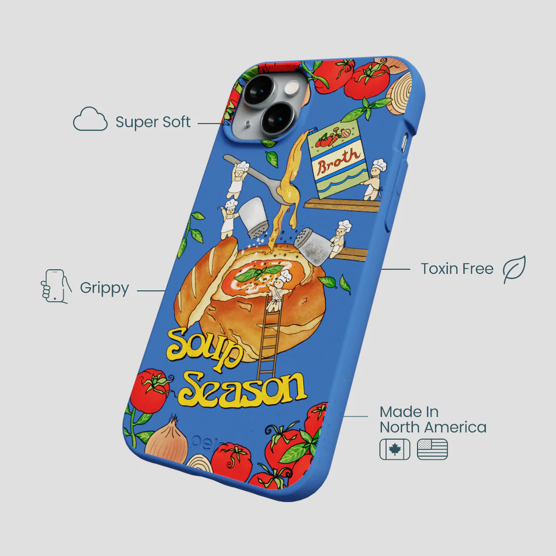 Electric Blue Soup Season iPhone 14 Plus Case - Image 4