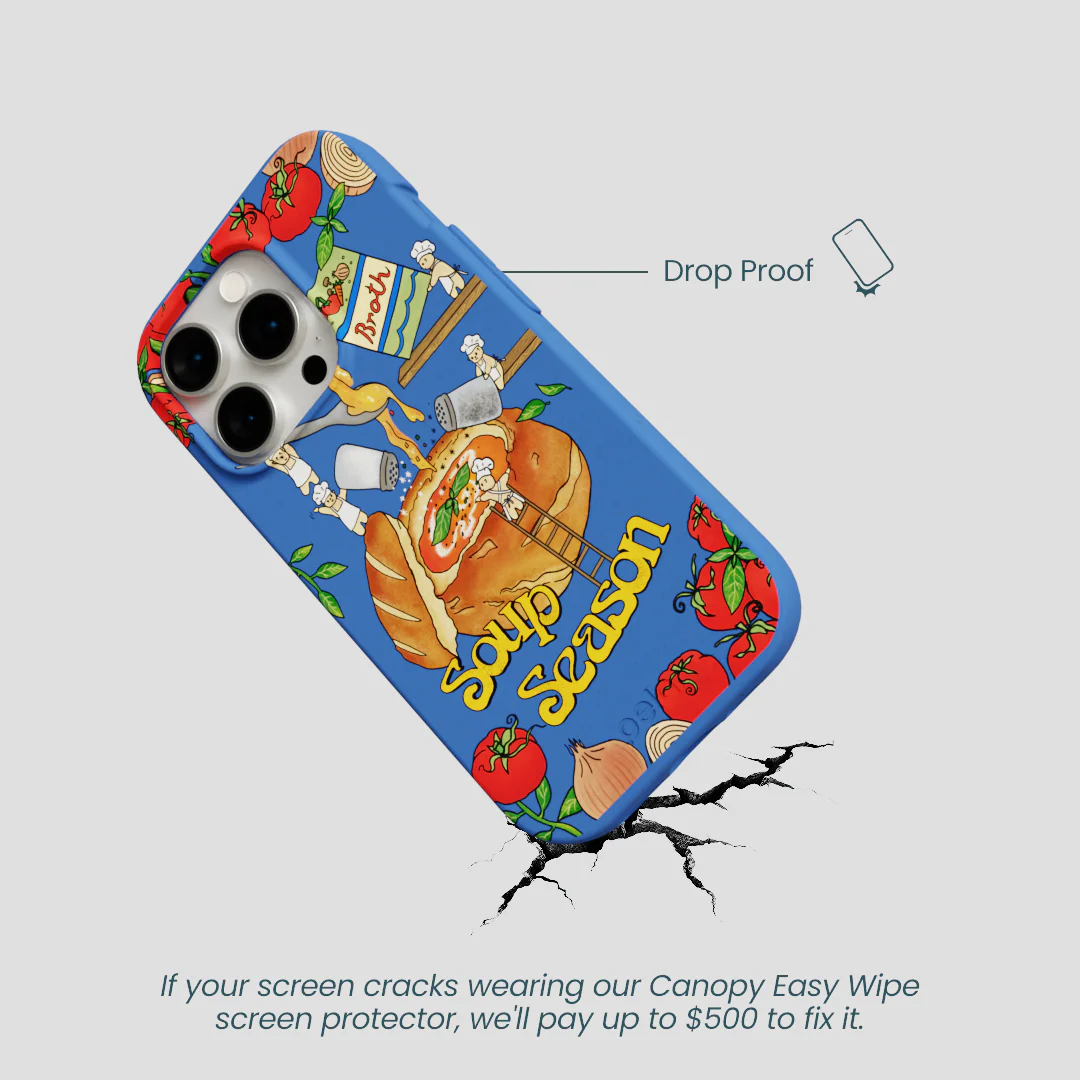 Electric Blue Soup Season iPhone 14 Pro Case - Image 5