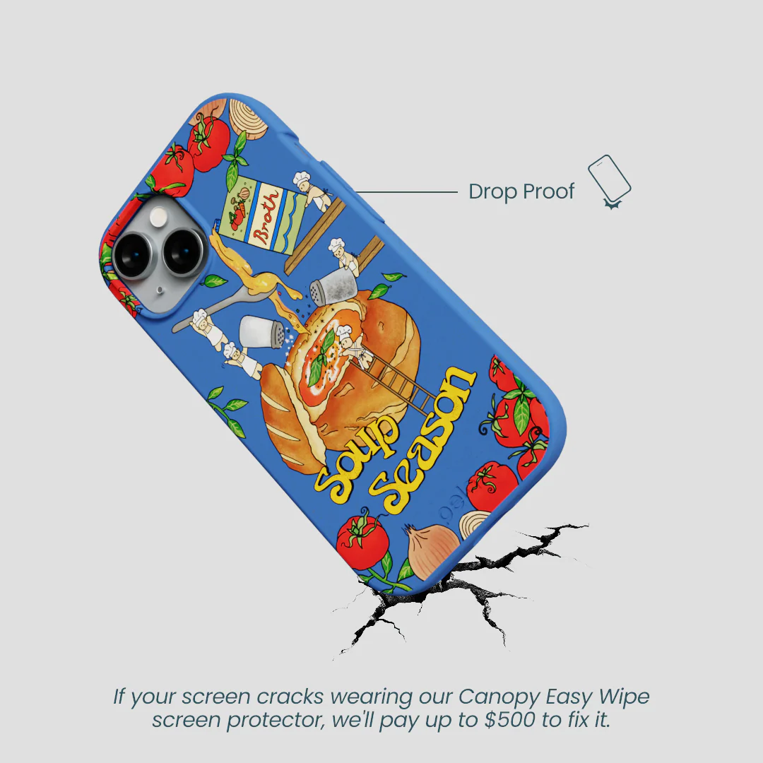 Electric Blue Soup Season iPhone 15 Case - Image 5