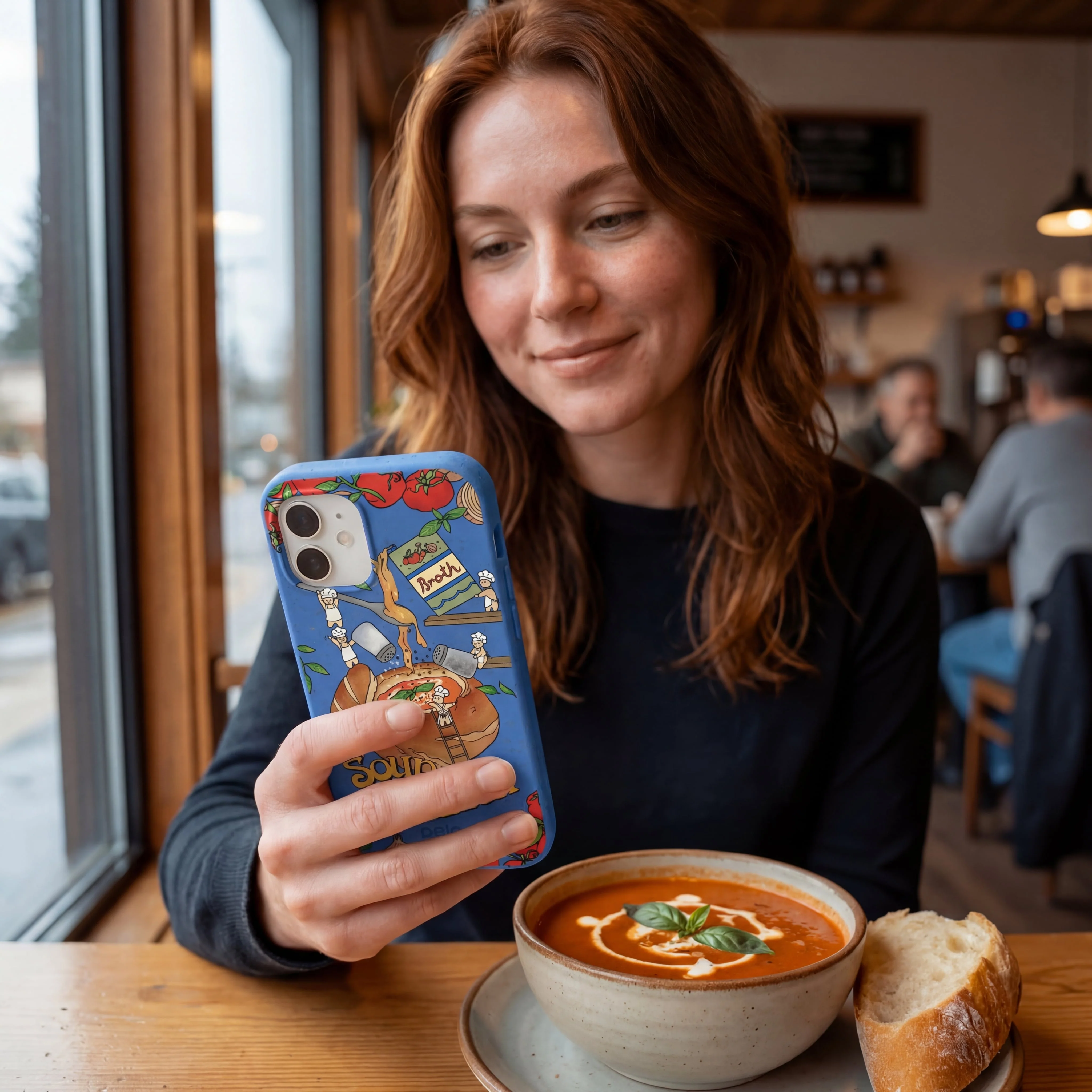 Electric Blue Soup Season iPhone 15 Pro Max Case - Image 2