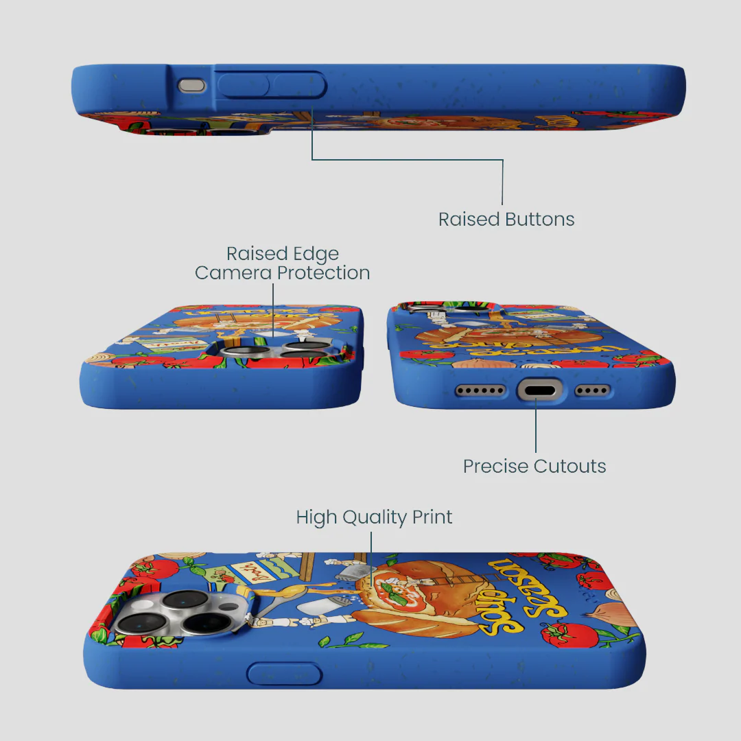 Electric Blue Soup Season iPhone 15 Pro Max Case - Image 3
