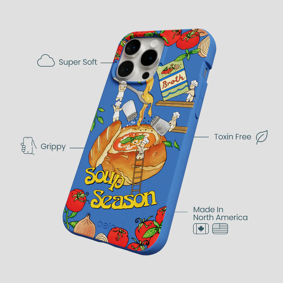 Electric Blue Soup Season iPhone 15 Pro Max Case - Image 4