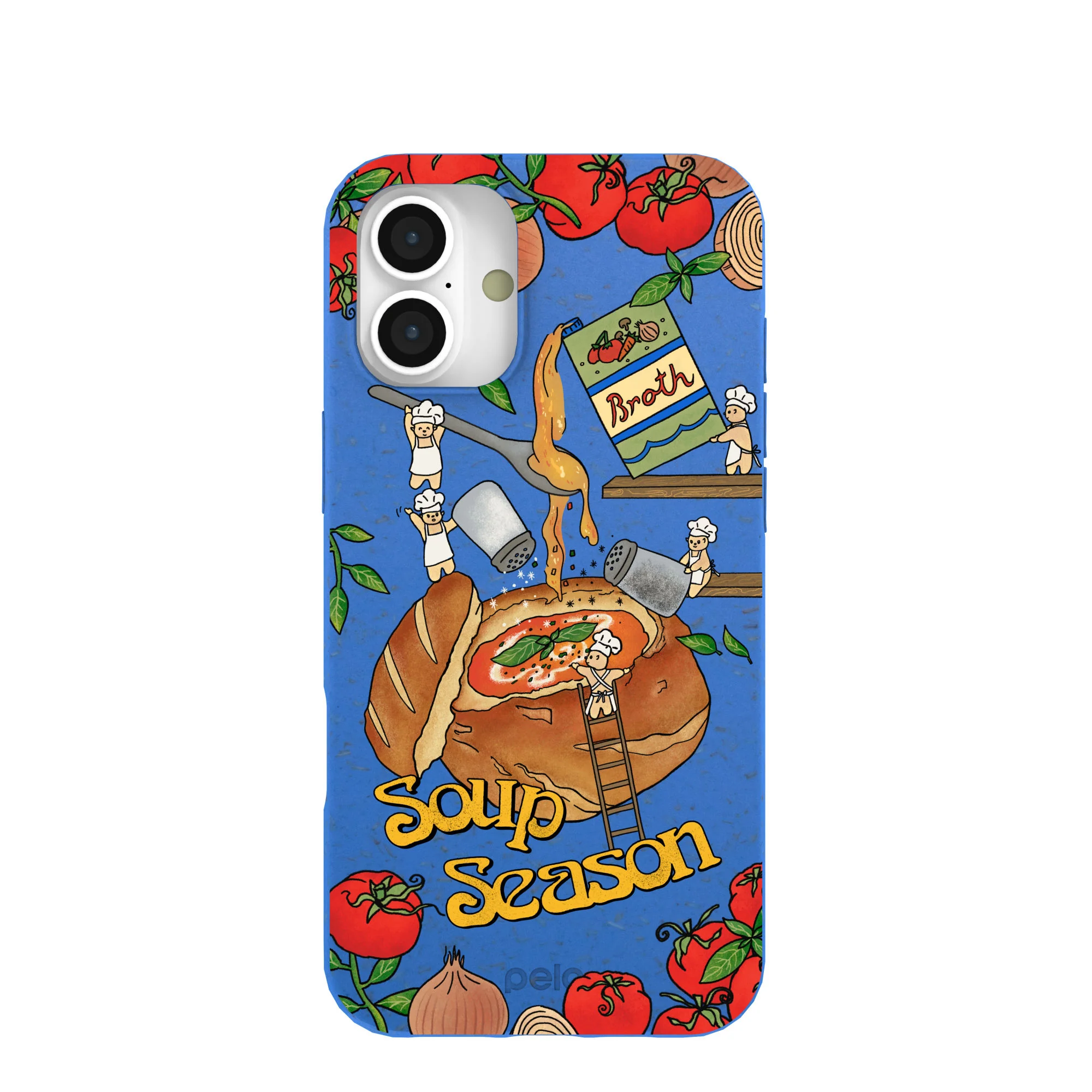 Electric Blue Soup Season iPhone 16 Plus Case