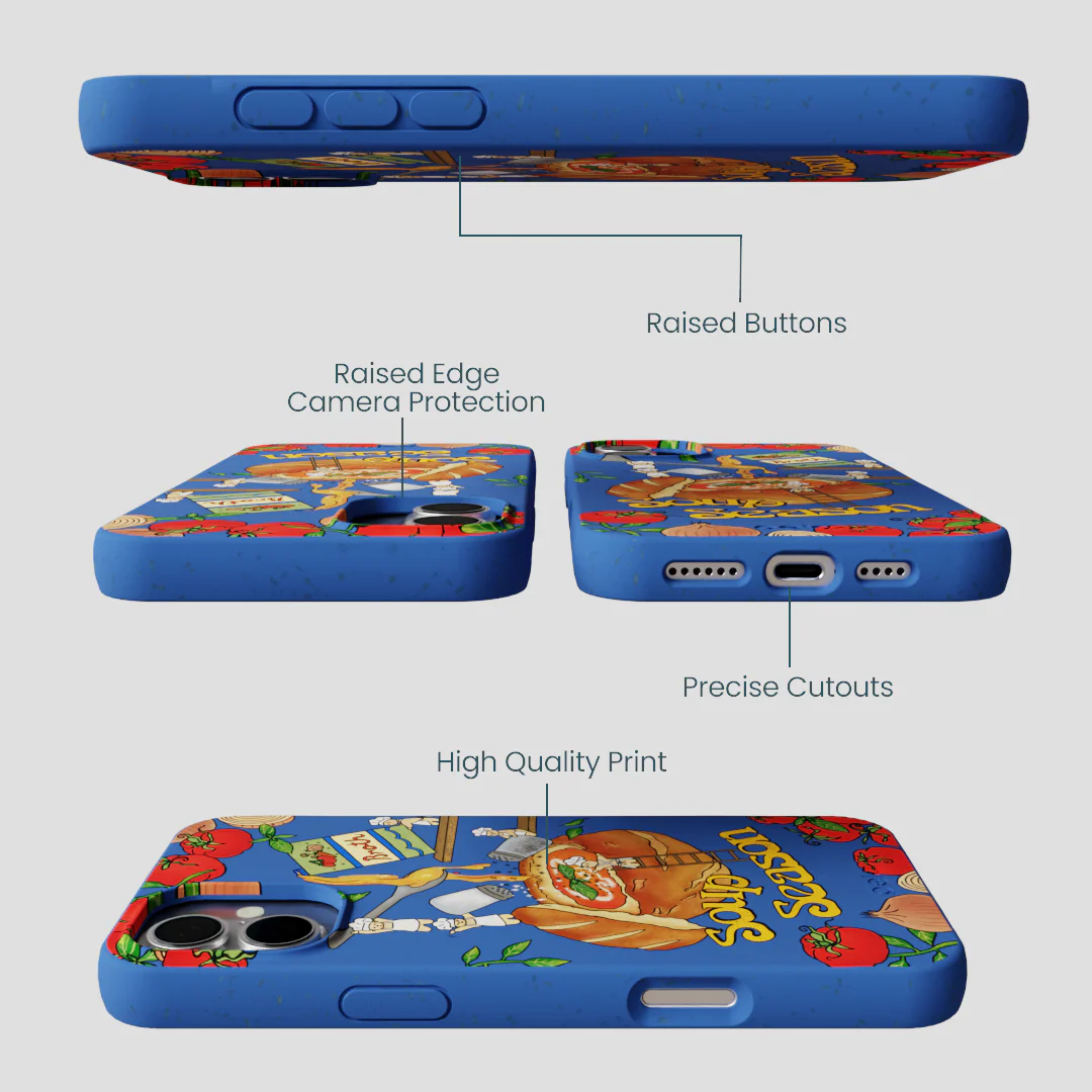 Electric Blue Soup Season iPhone 16 Plus Case - Image 3