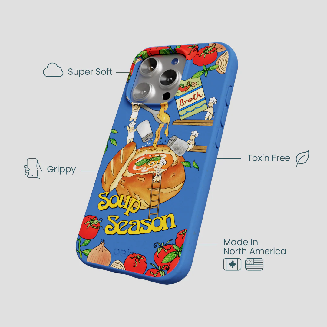 Electric Blue Soup Season iPhone 16 Pro Case - Image 4