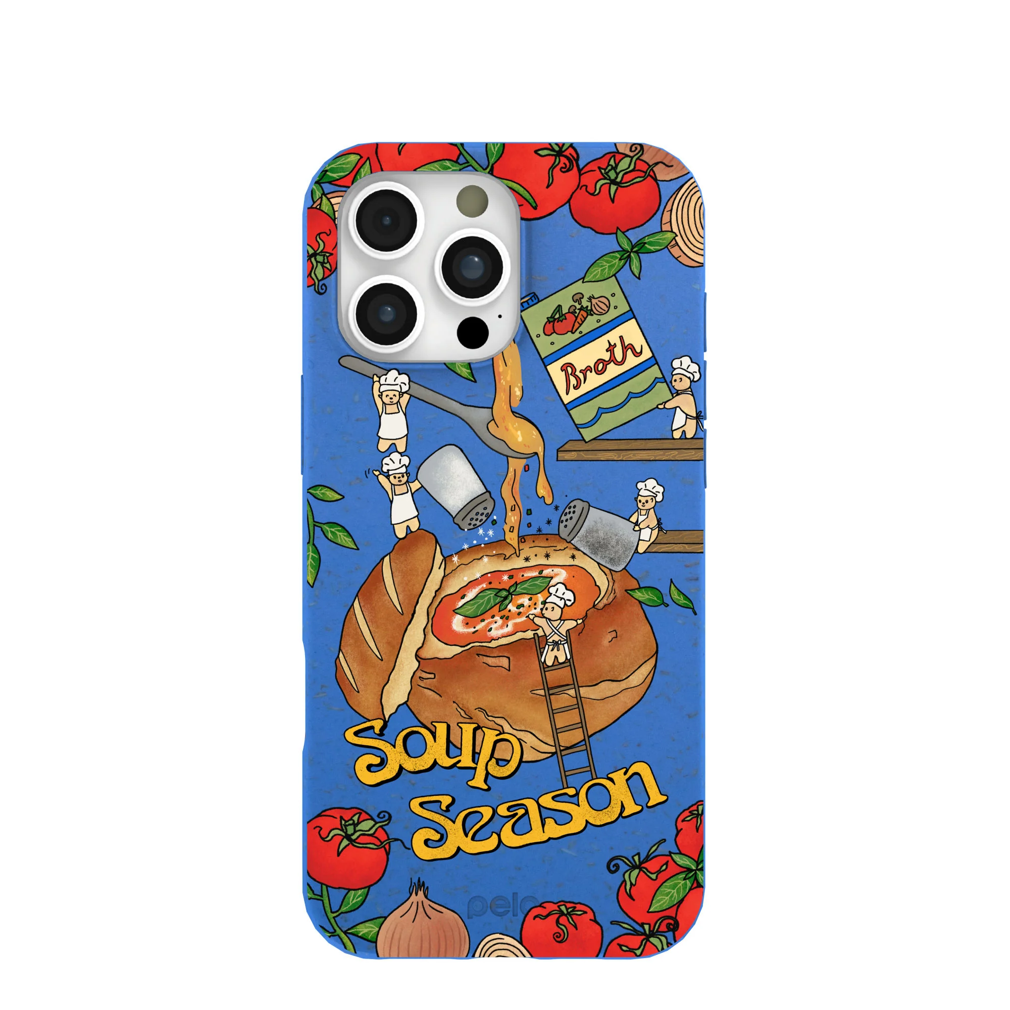 Electric Blue Soup Season iPhone 16 Pro Max Case