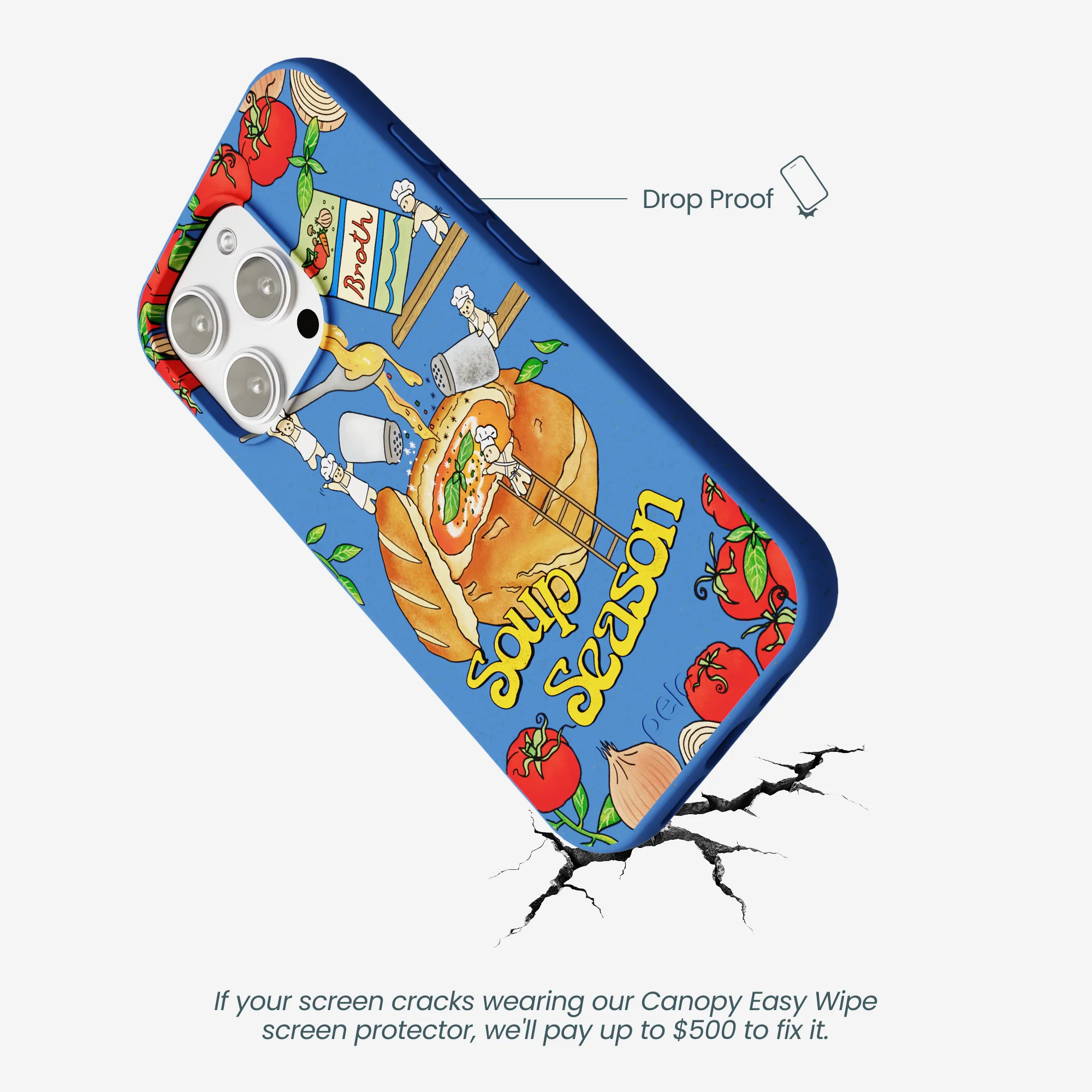 Electric Blue Soup Season iPhone 16 Pro Max Case - Image 5