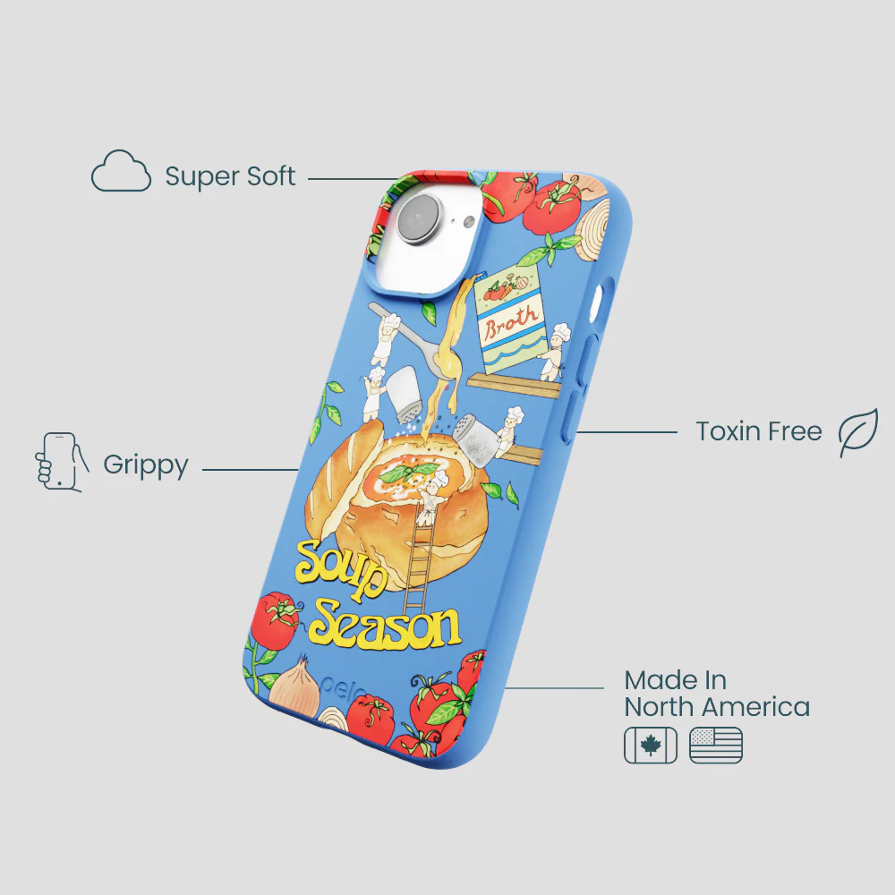 Electric Blue Soup Season iPhone 16e/17e Case - Image 4