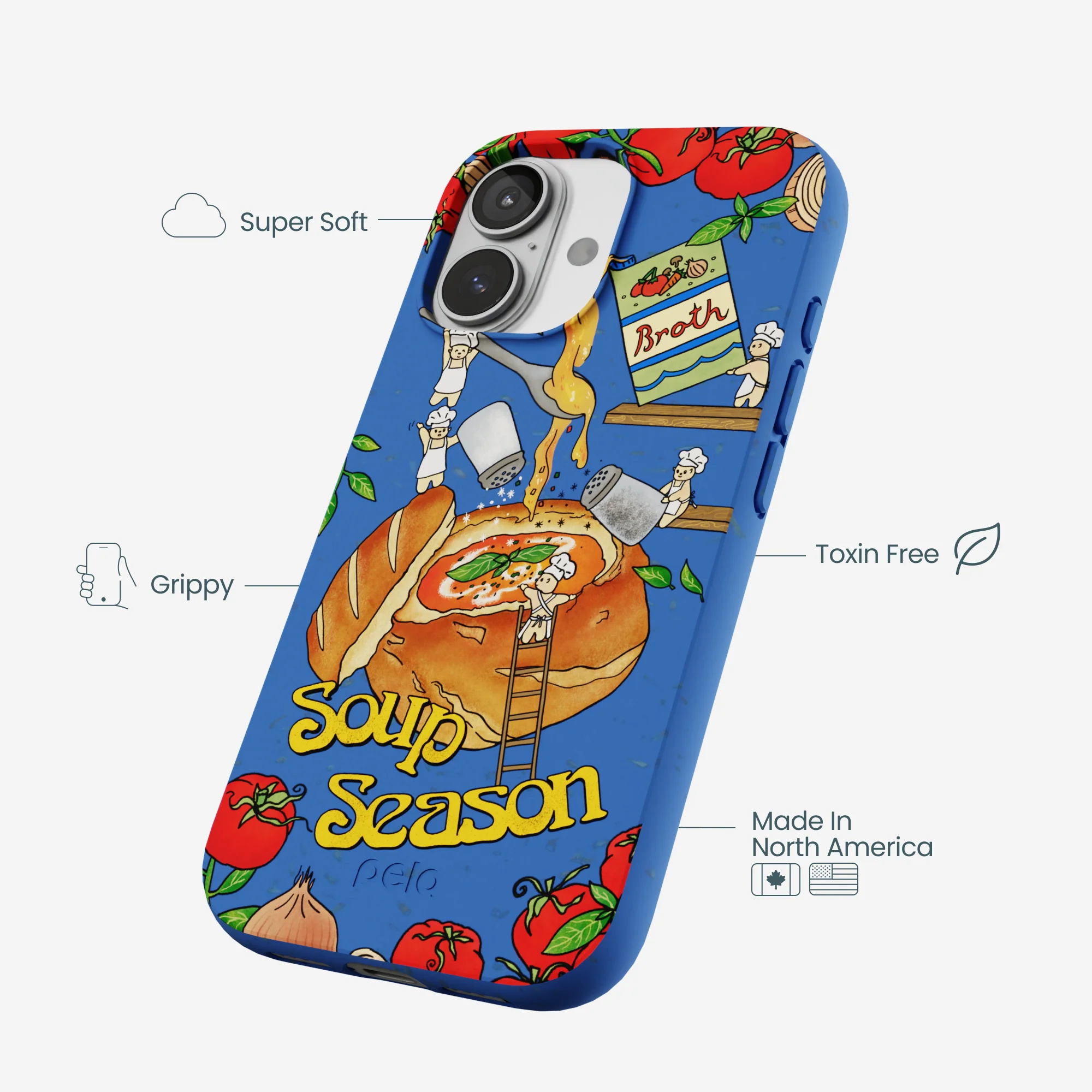 Electric Blue Soup Season iPhone 17 Case - Image 4