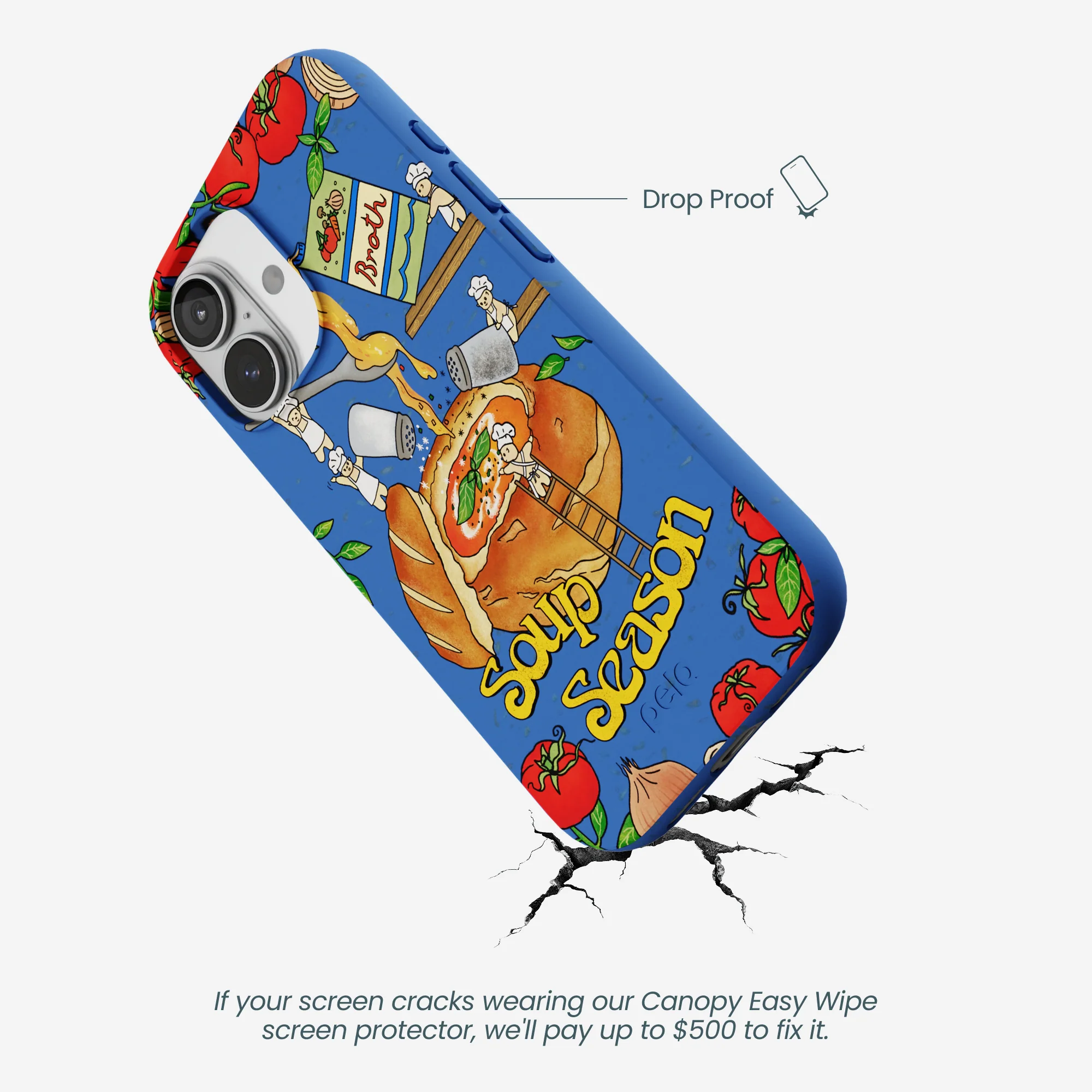 Electric Blue Soup Season iPhone 17 Case - Image 5