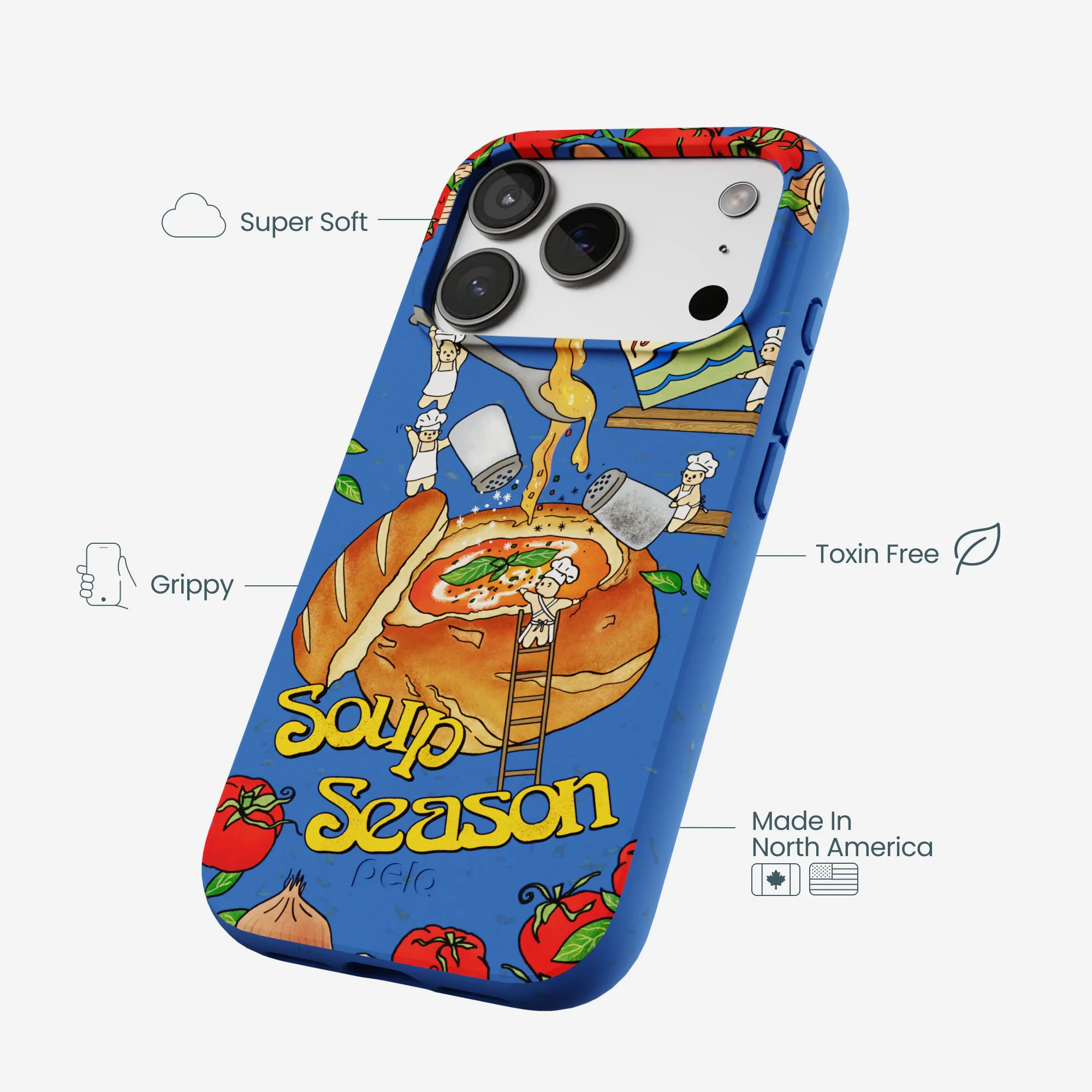 Electric Blue Soup Season iPhone 17 Pro Case - Image 4