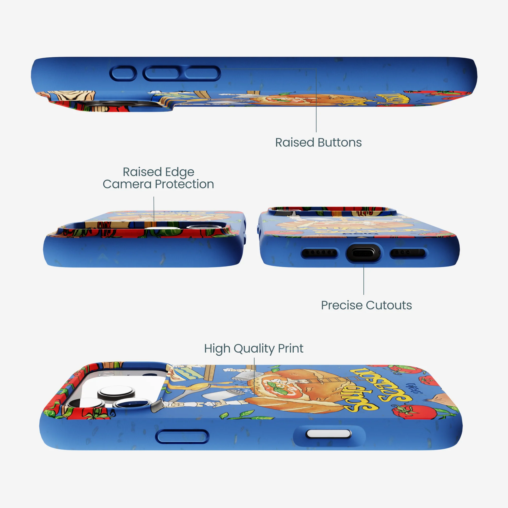 Electric Blue Soup Season iPhone 17 Pro Max Case - Image 3