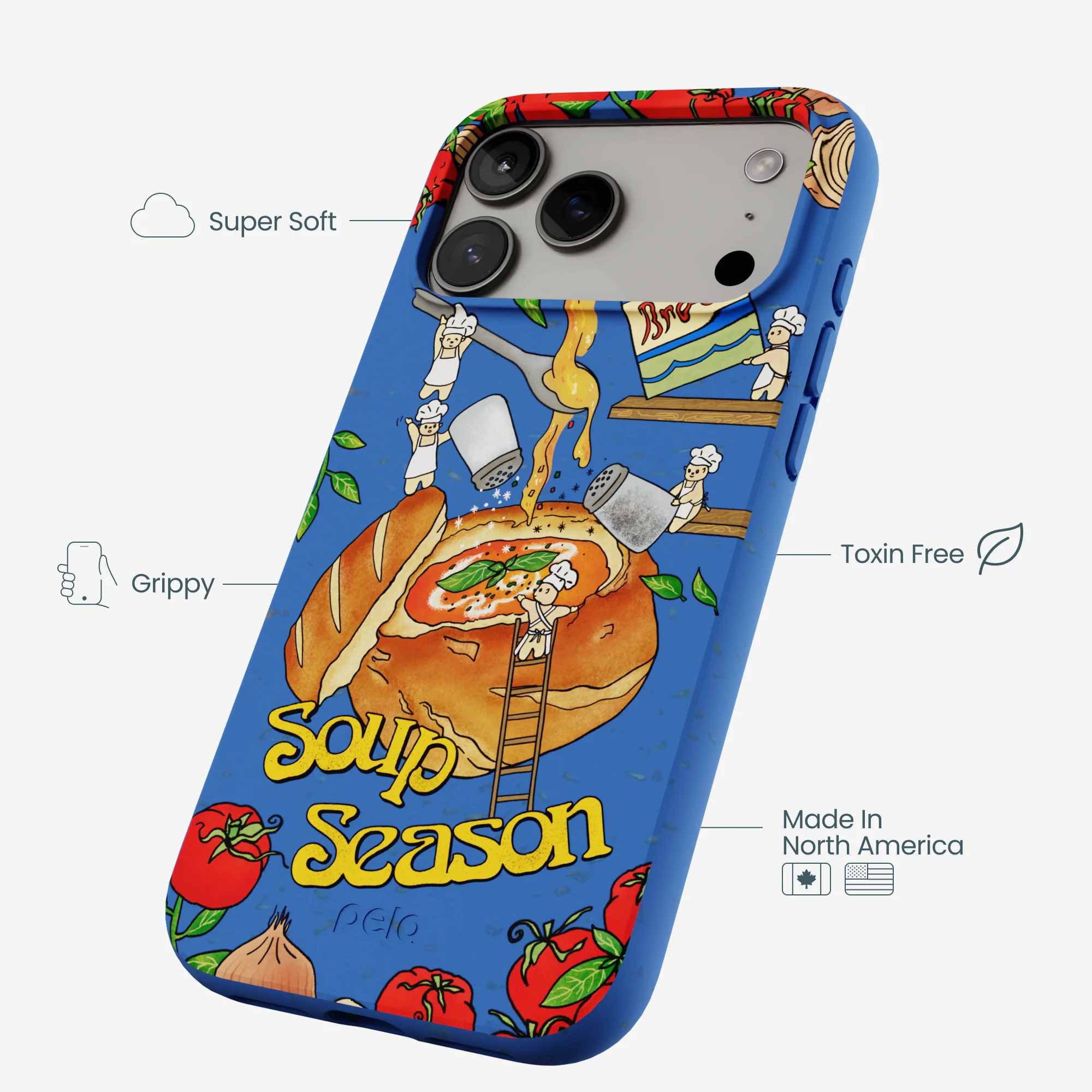 Electric Blue Soup Season iPhone 17 Pro Max Case - Image 4