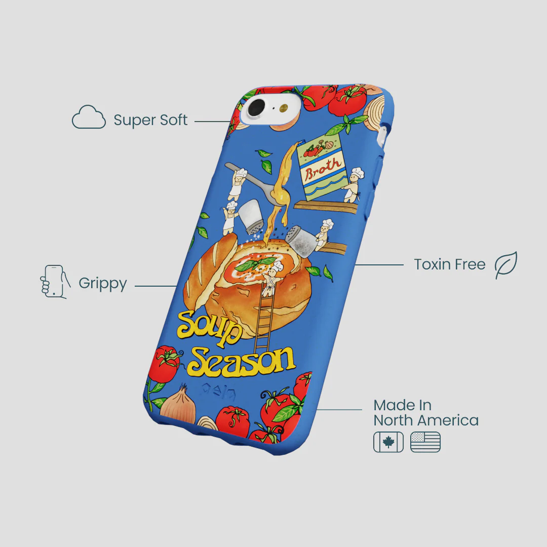 Electric Blue Soup Season iPhone 6/6s/7/8/SE Case - Image 4