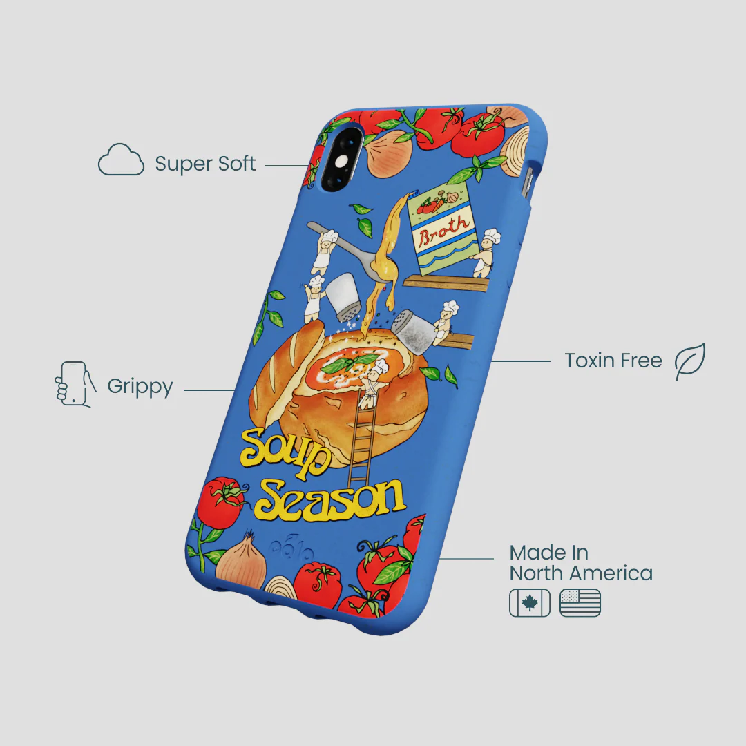Electric Blue Soup Season iPhone XR Case - Image 4