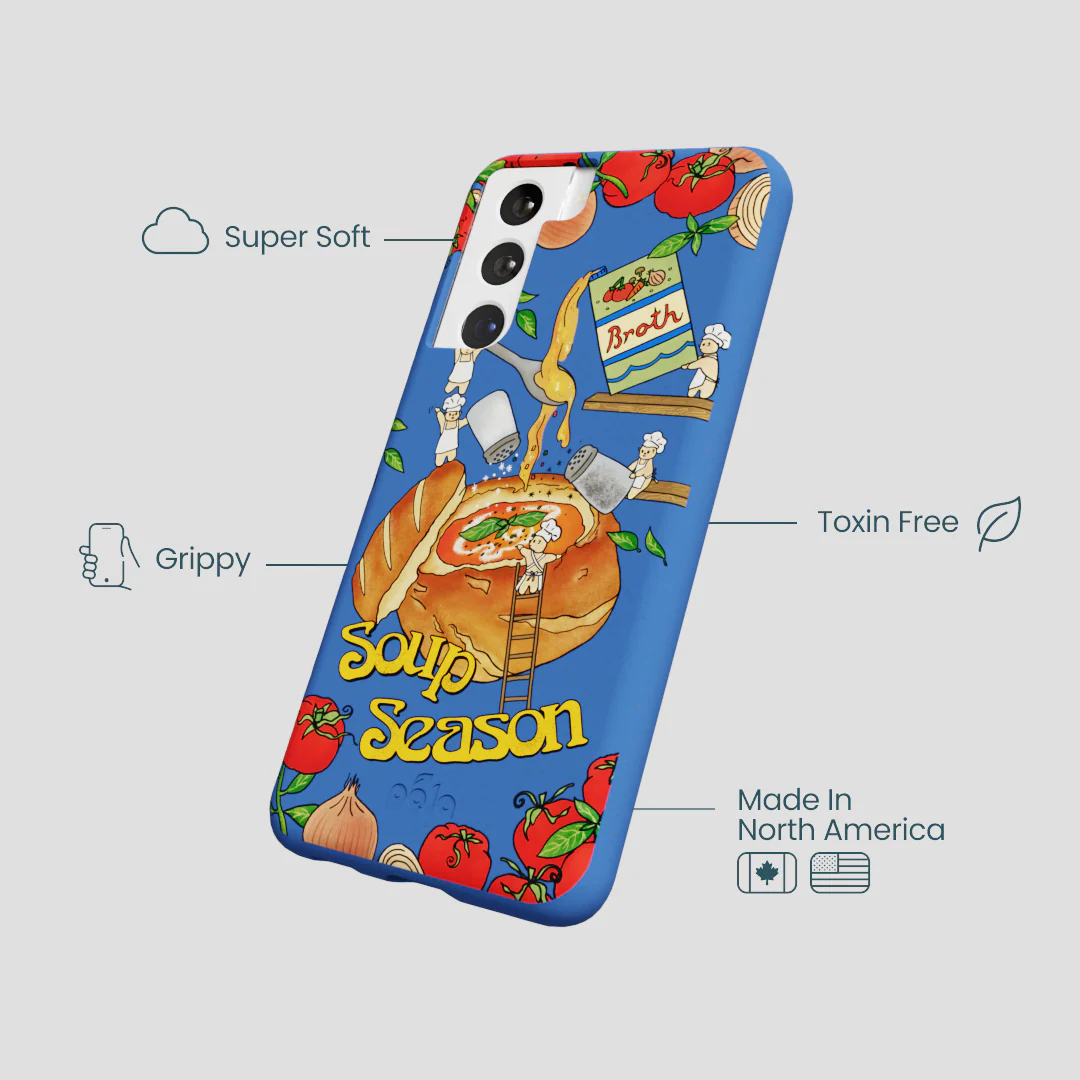 Electric Blue Soup Season Samsung Galaxy S21 Case - Image 4