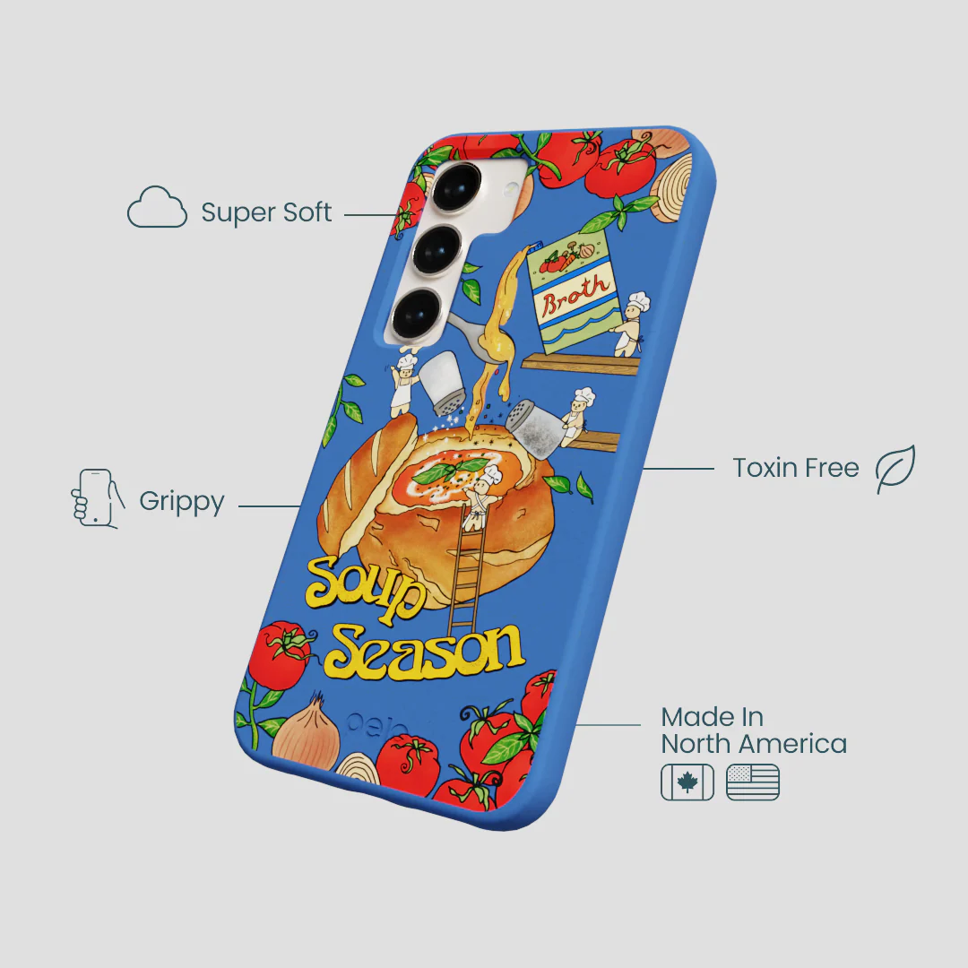 Electric Blue Soup Season Samsung Galaxy S23 Case - Image 4